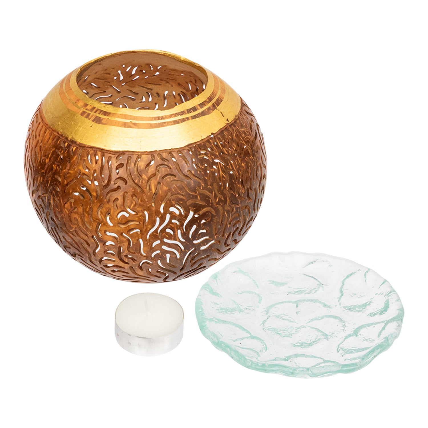 Perforated Coconut Candle Light