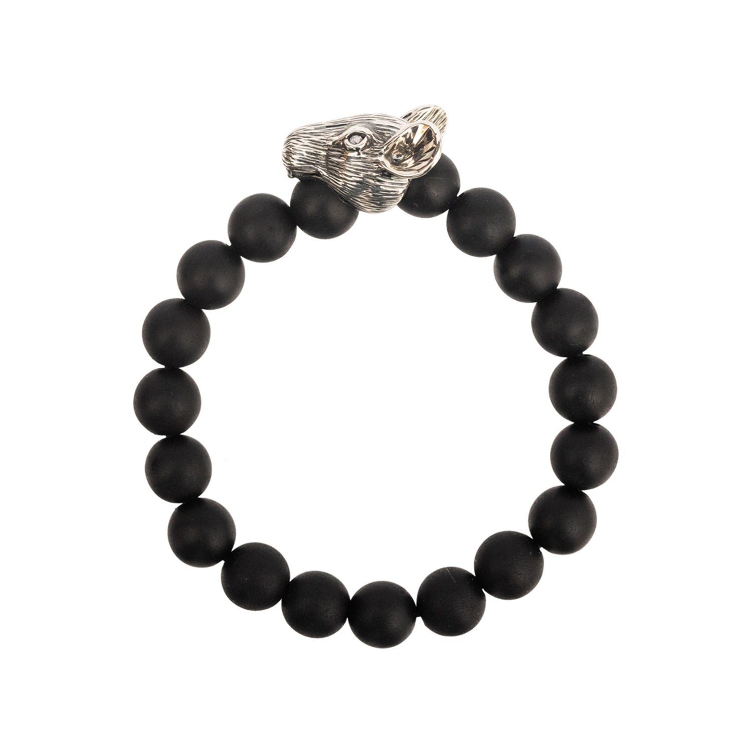Chinese Zodiac Ebony Bead Bracelet - Year of the Rat
