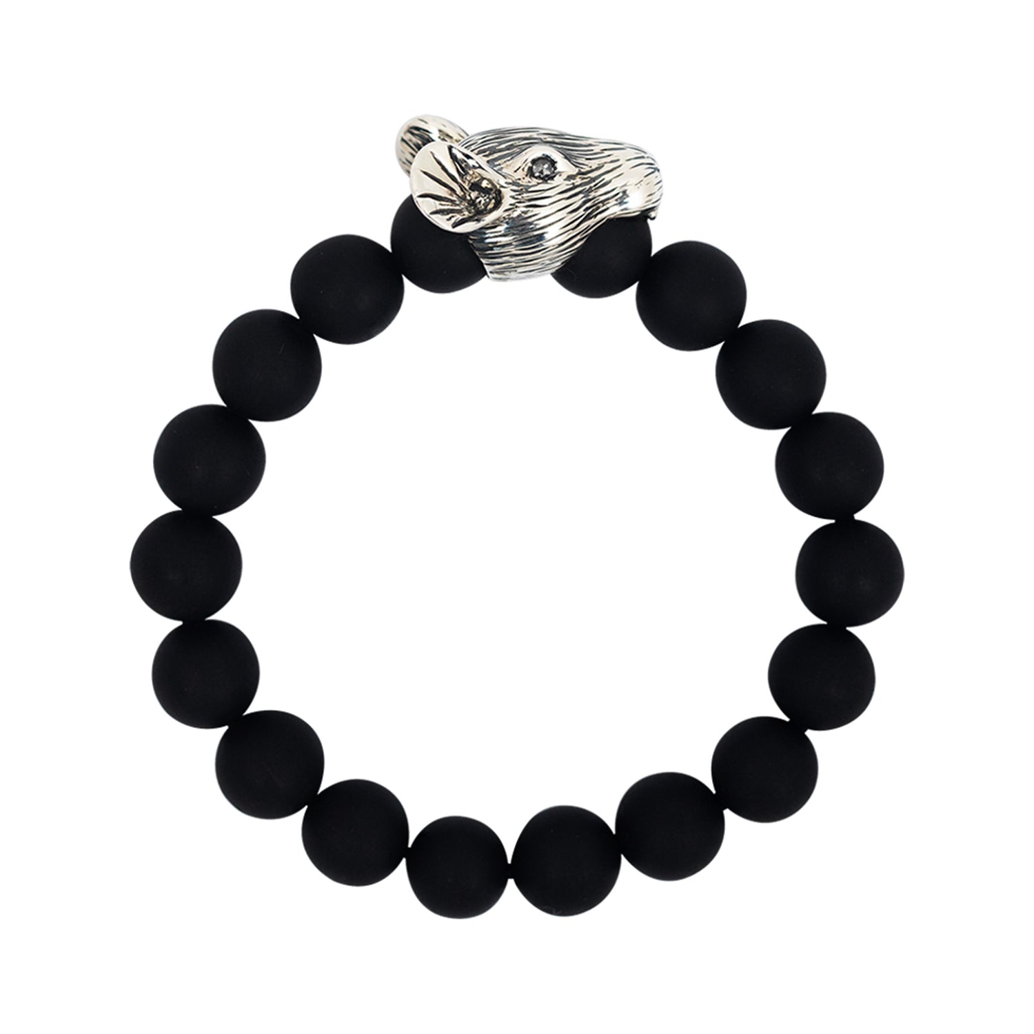 Chinese Zodiac Ebony Bead Bracelet - Year of the Rat