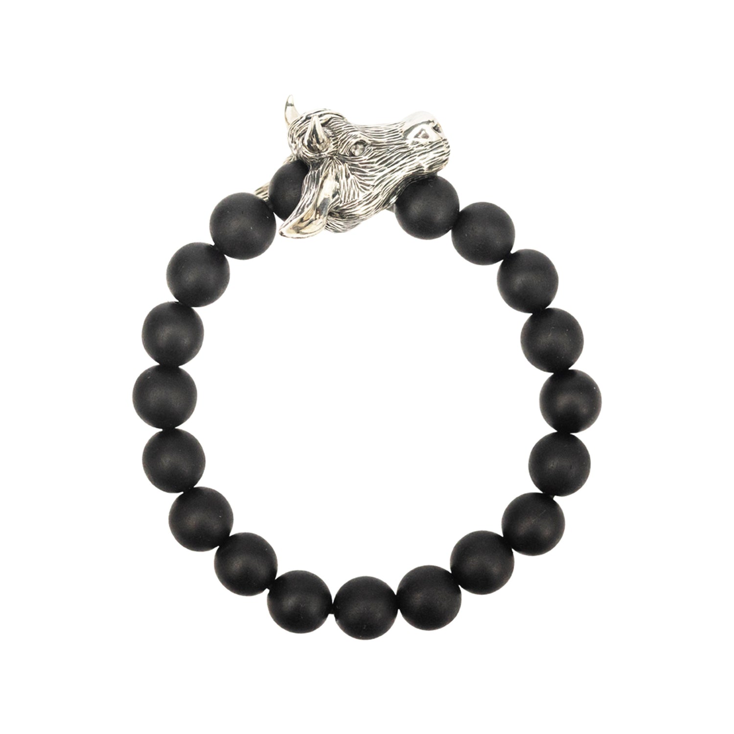 Chinese Zodiac Ebony Bead Bracelet - Year of the Ox