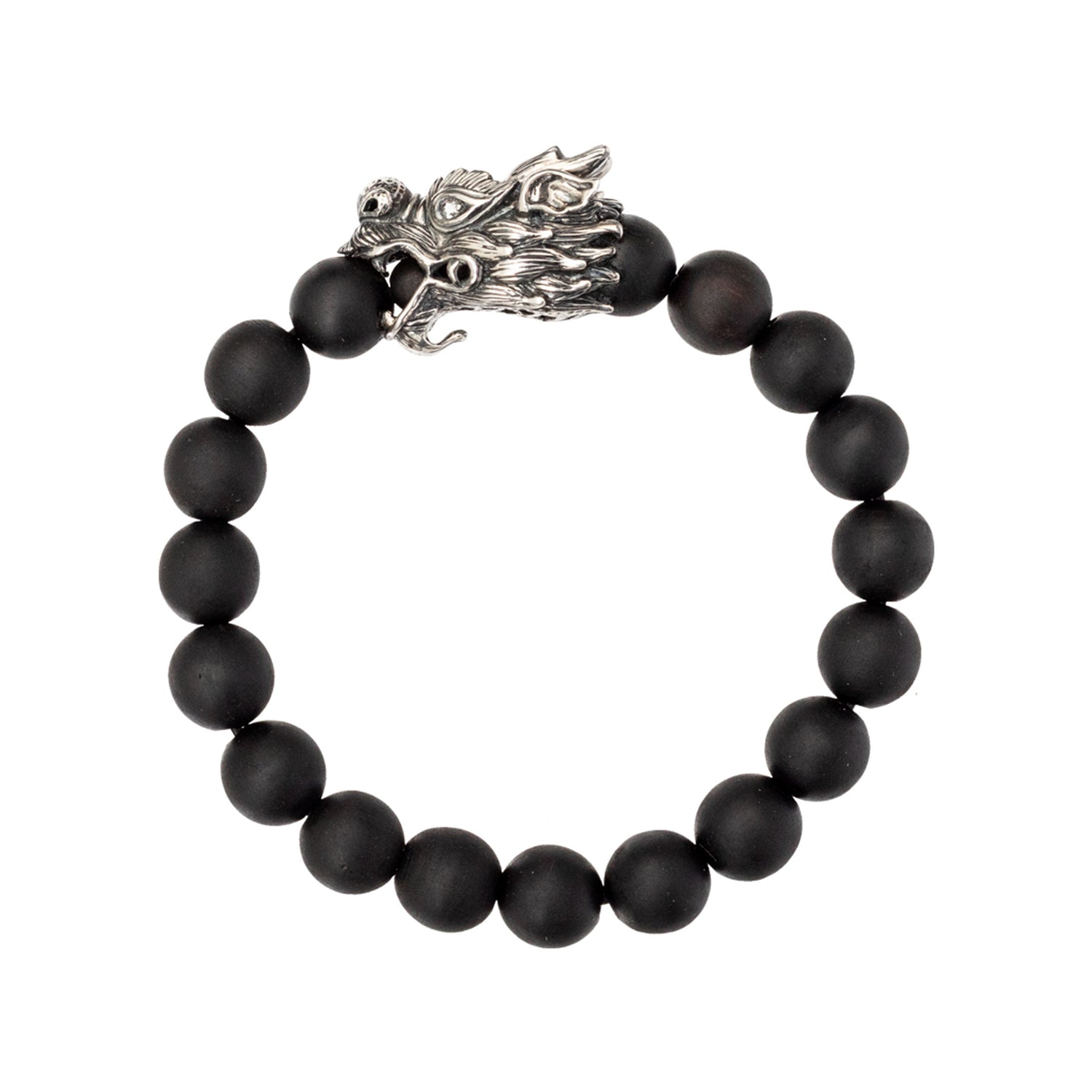 Chinese Zodiac Ebony Bead Bracelet - Year of the Dragon