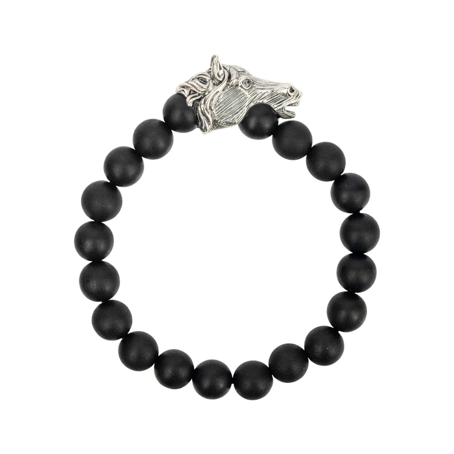 Chinese Zodiac Ebony Bead Bracelet - Year of the Horse