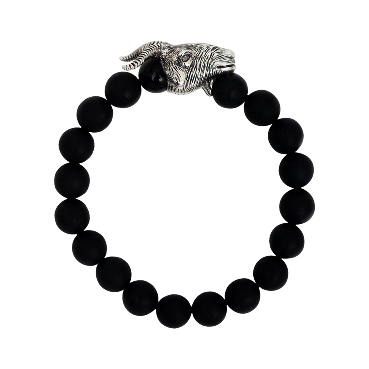 Chinese Zodiac Ebony Bead Bracelet - Year of the Goat