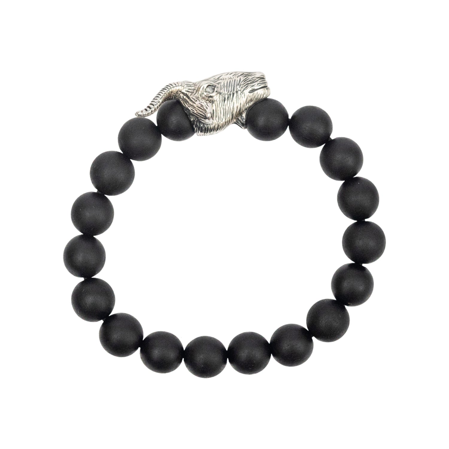 Chinese Zodiac Ebony Bead Bracelet - Year of the Goat