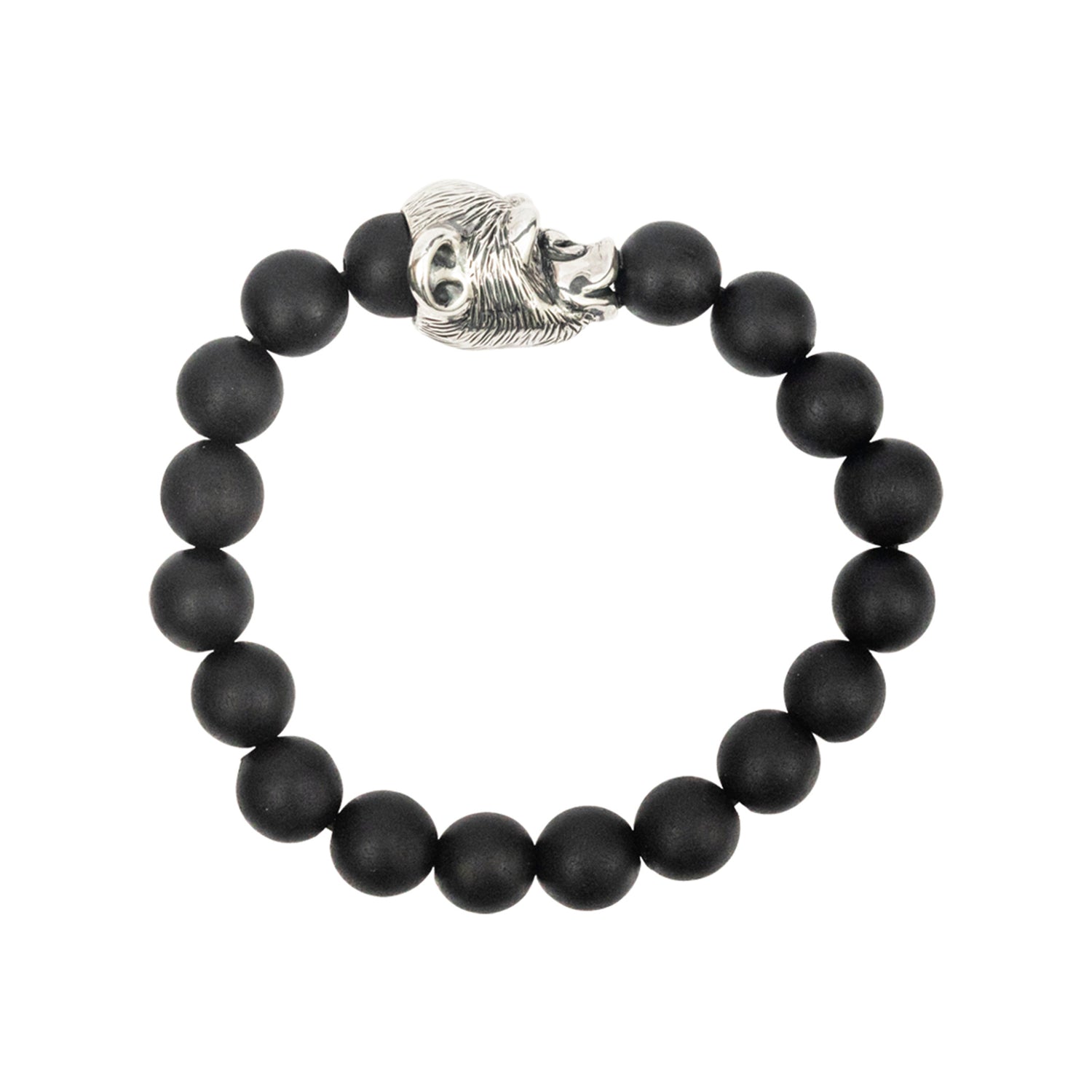 Chinese Zodiac Ebony Bead Bracelet - Year of the Monkey
