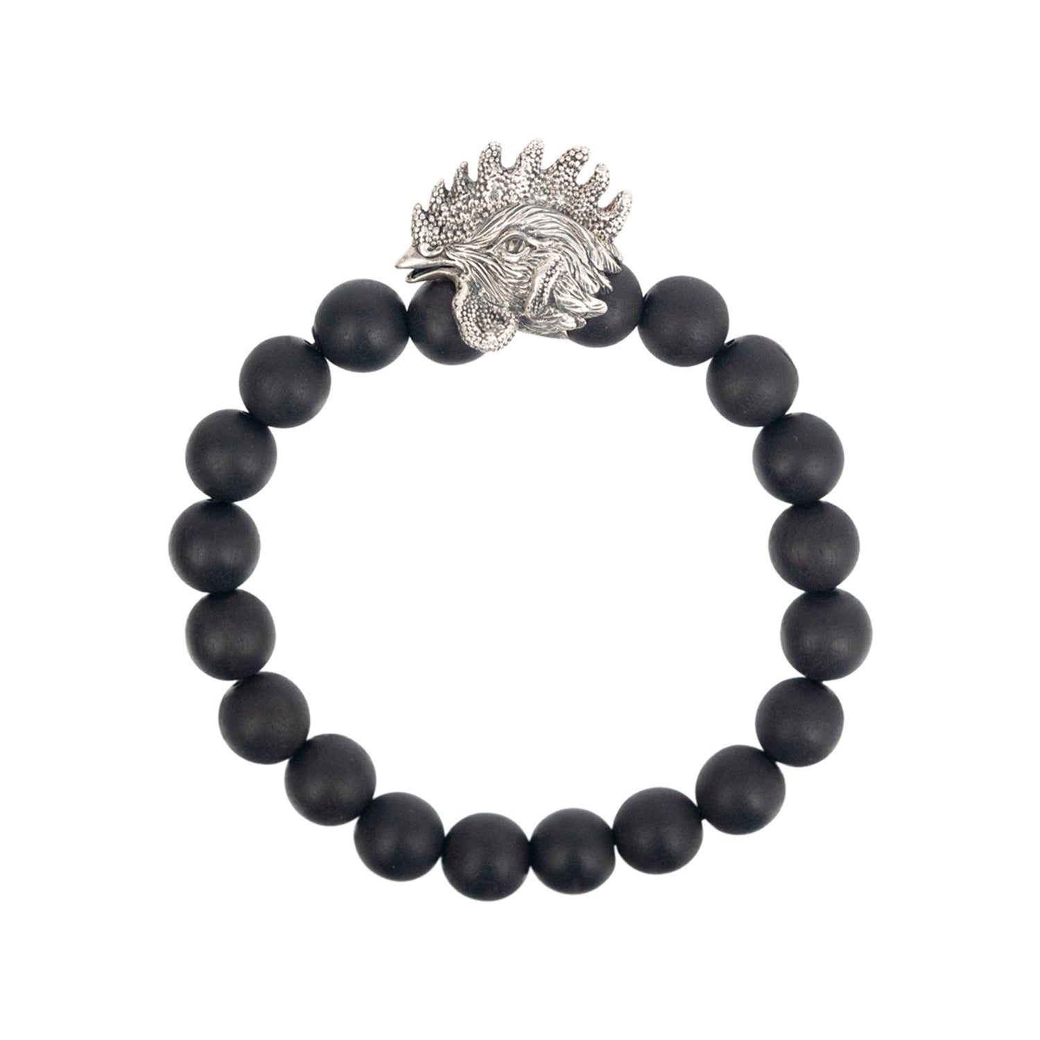 Chinese Zodiac Ebony Bead Bracelet - Year of the Rooster