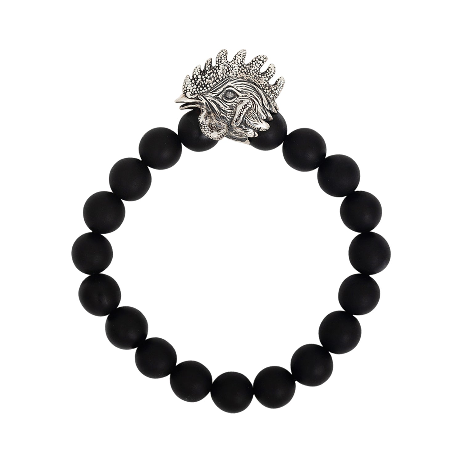 Chinese Zodiac Ebony Bead Bracelet - Year of the Rooster
