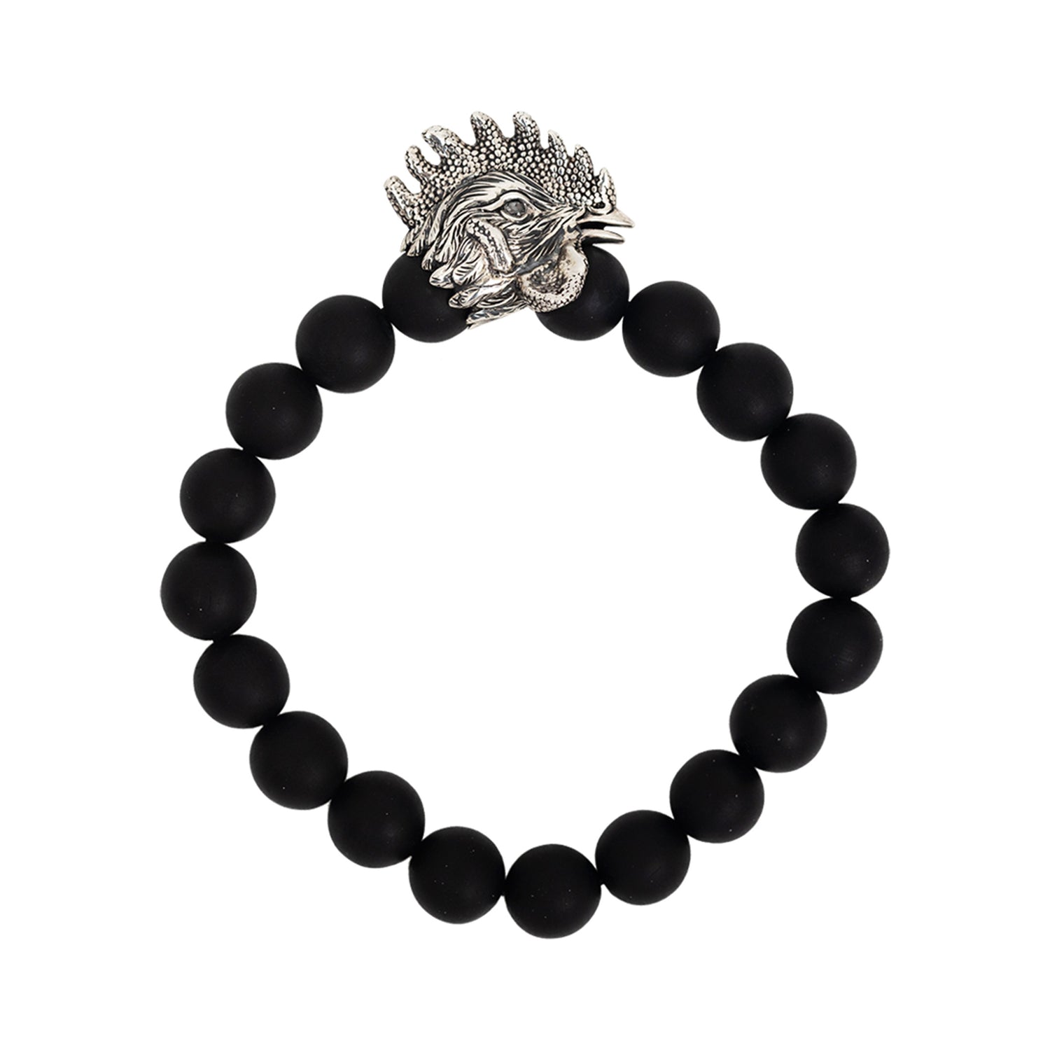 Chinese Zodiac Ebony Bead Bracelet - Year of the Rooster