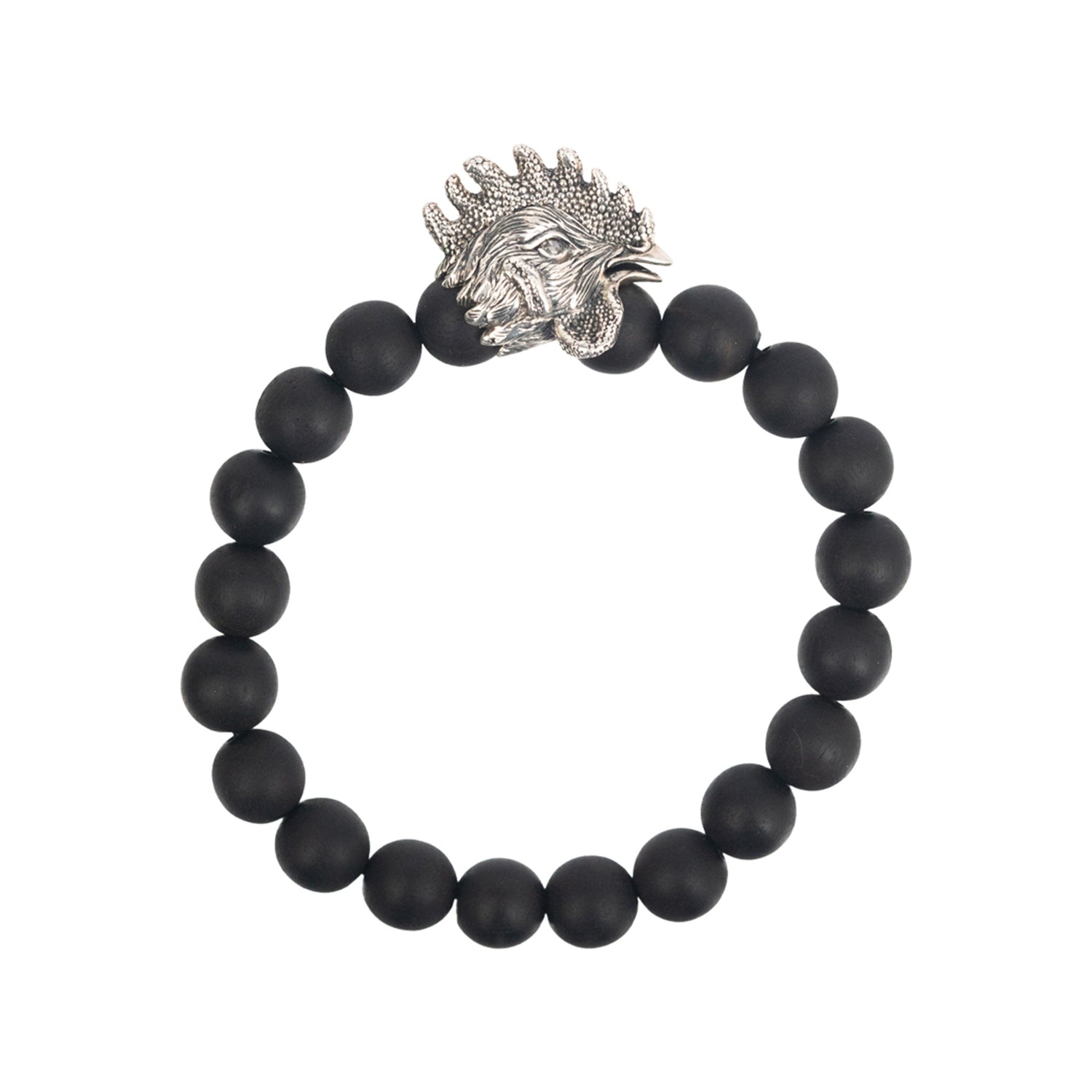 Chinese Zodiac Ebony Bead Bracelet - Year of the Rooster