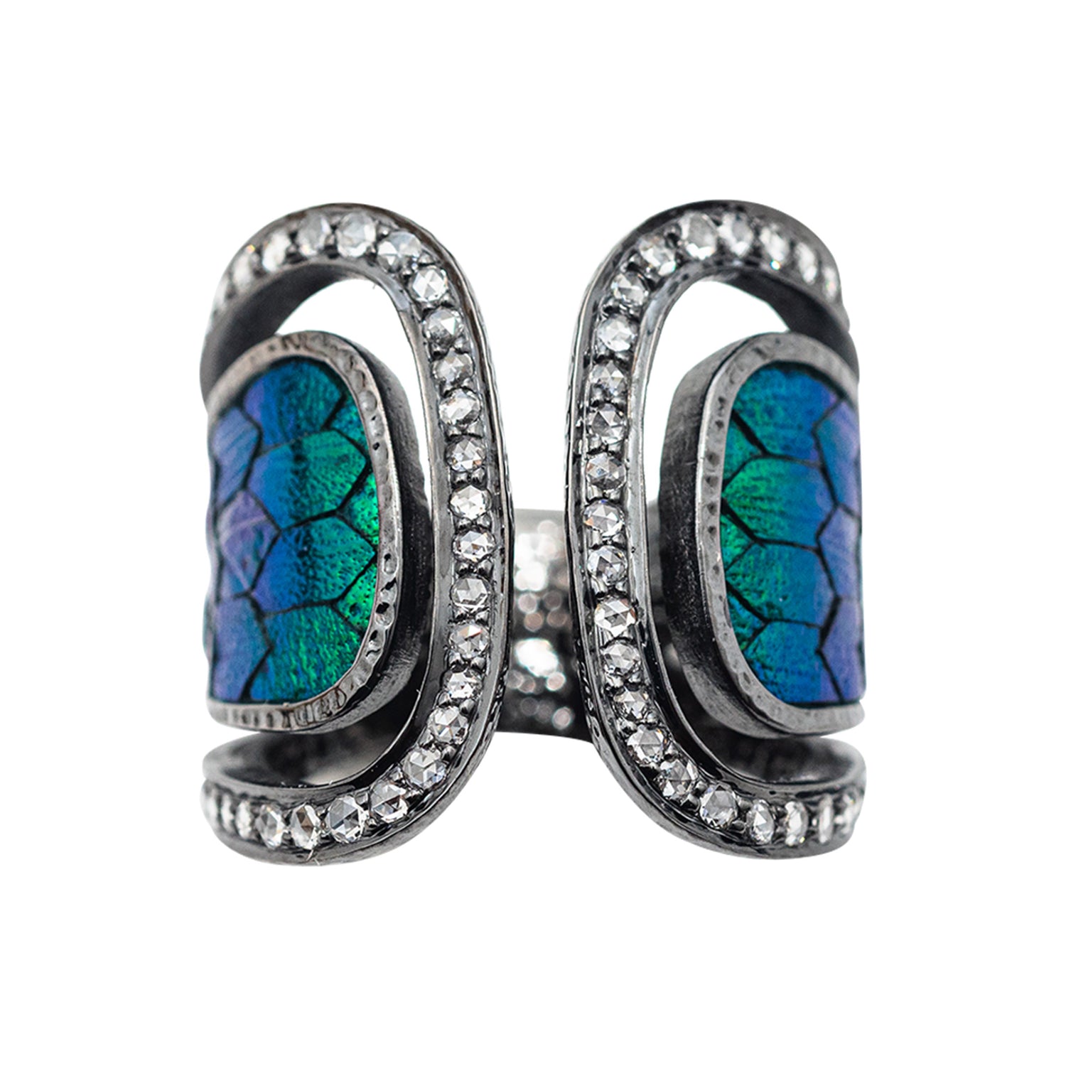 Scarab Ring Decorated with Diamonds