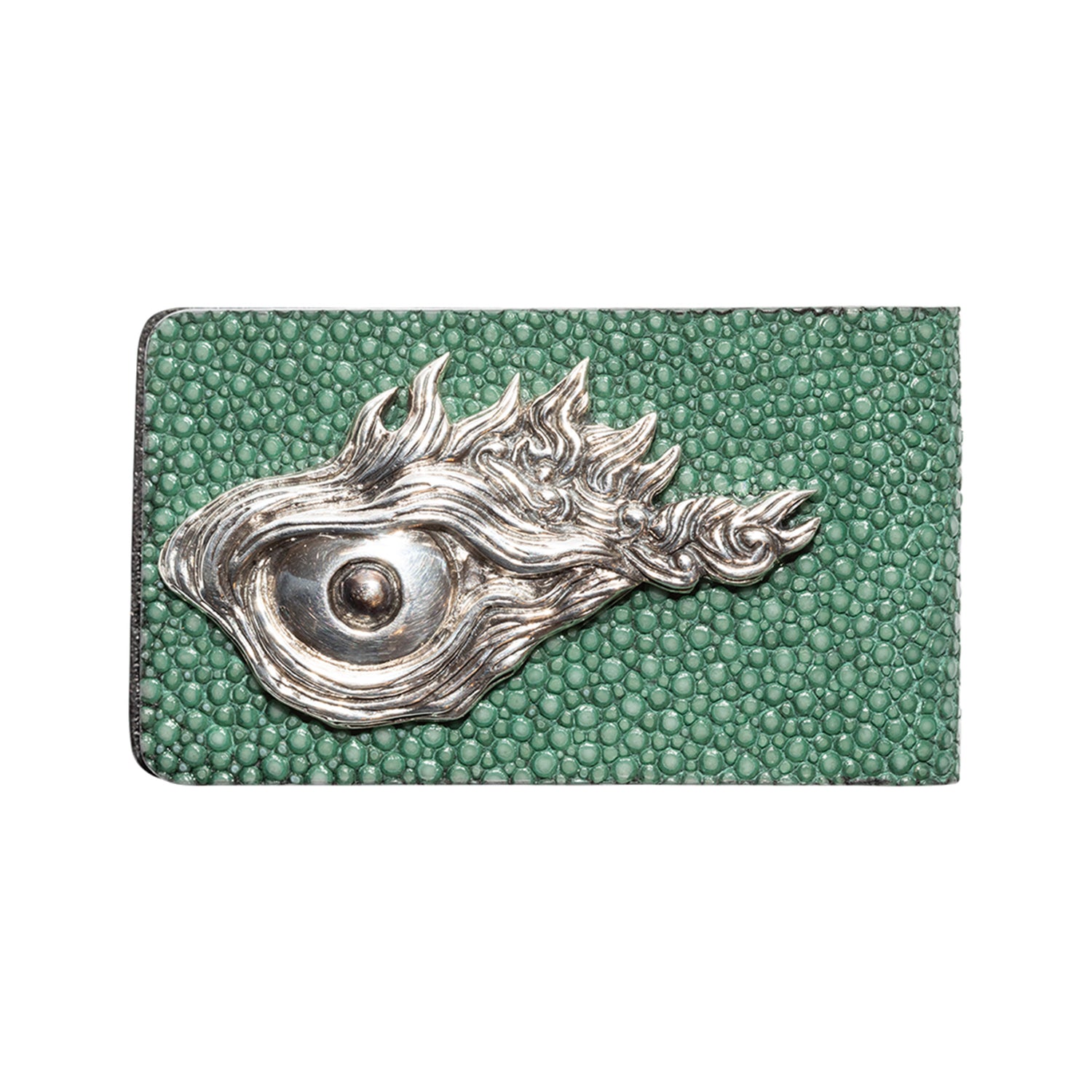 Galuchat Leather Money Clip with Dragon Fish Eye