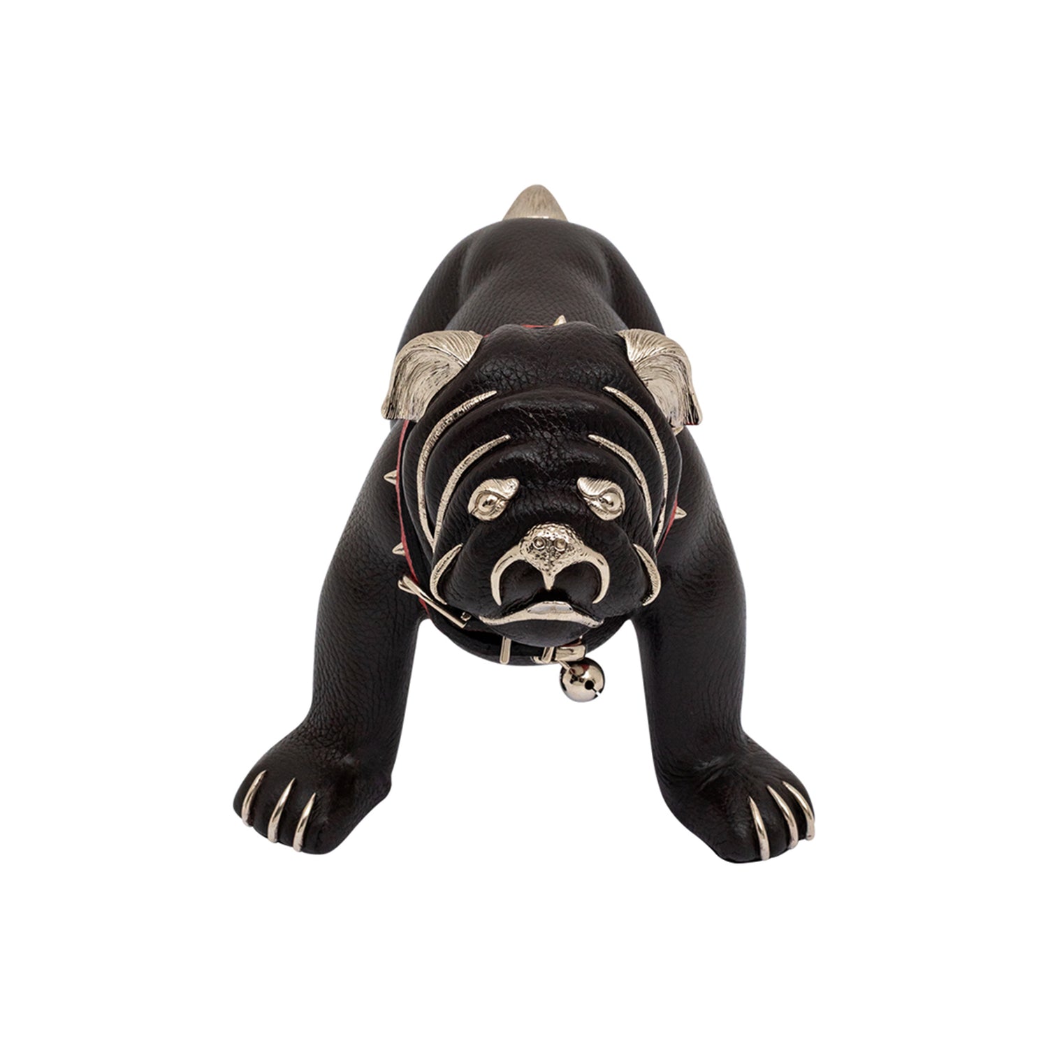Bulldog Paperweight with a Red Leather Collar