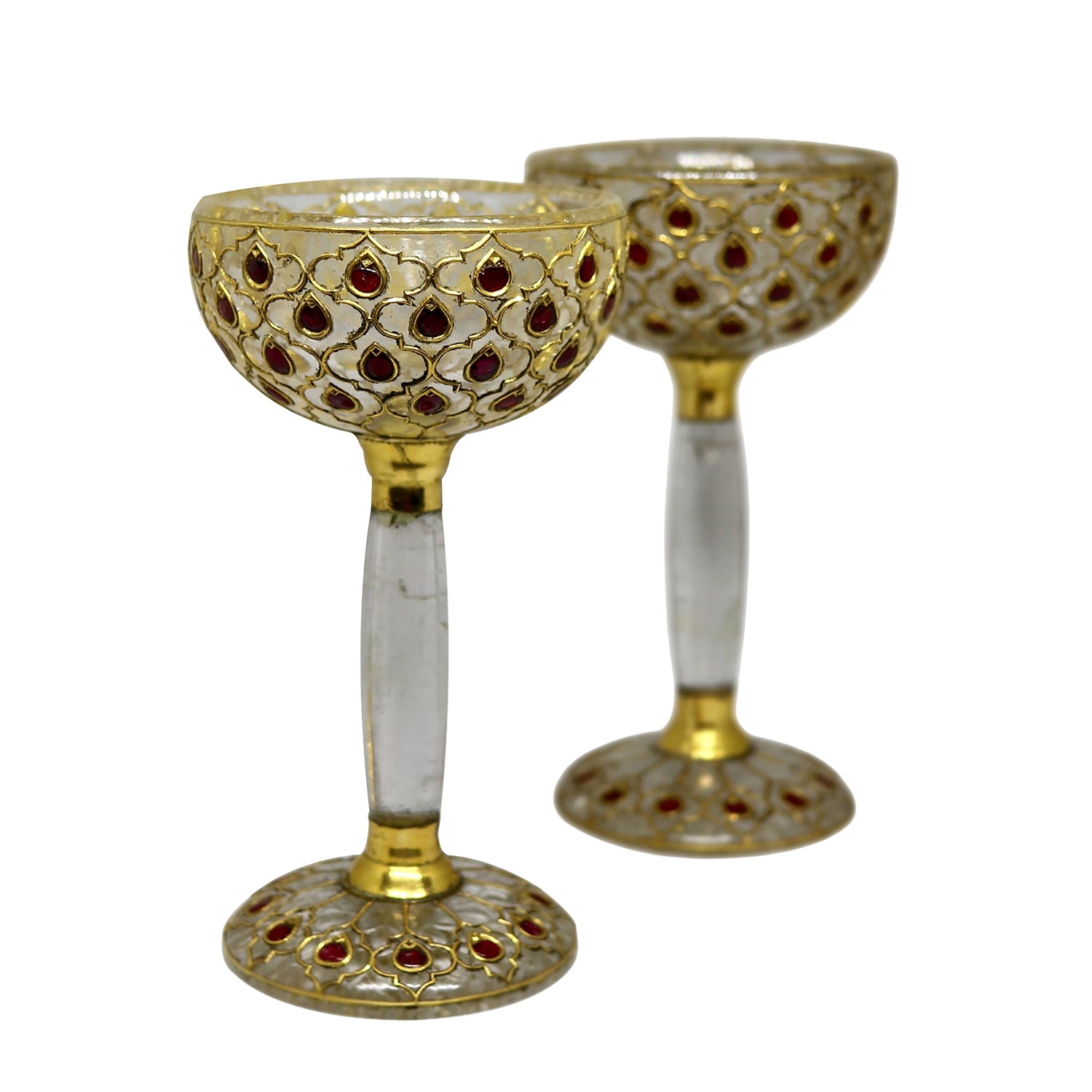 Natural Burmese Cabochon Ruby Goblet Set