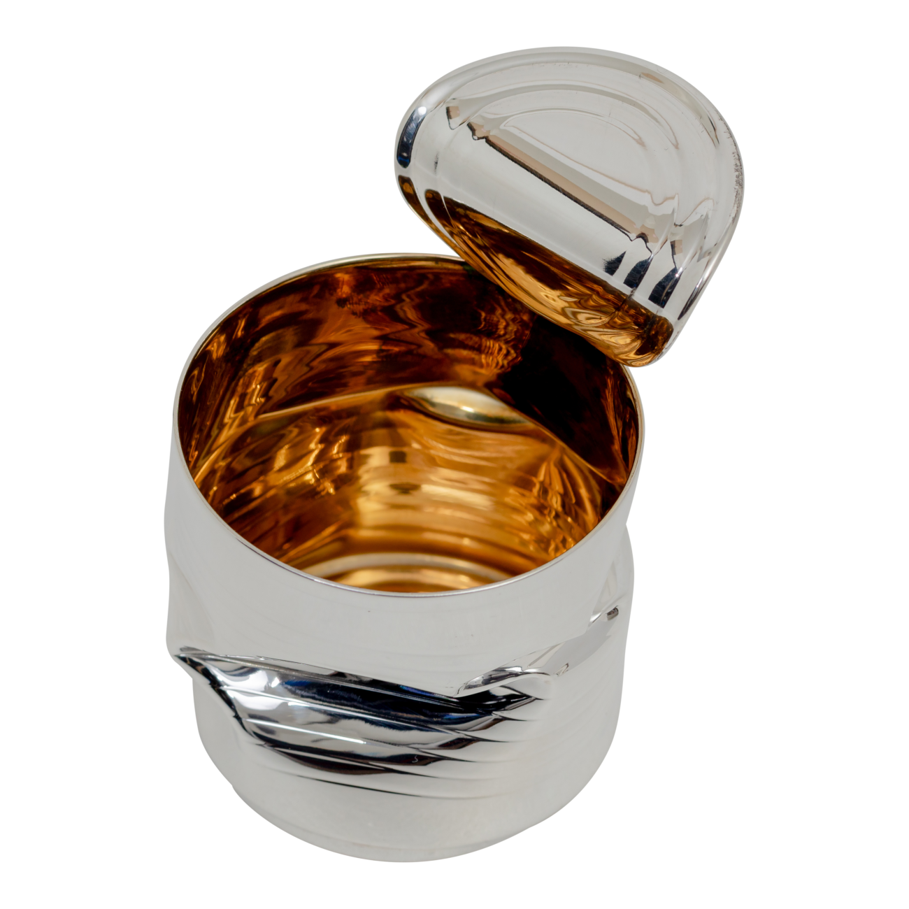 Silver ‘Crushed’ Can, Obsidian