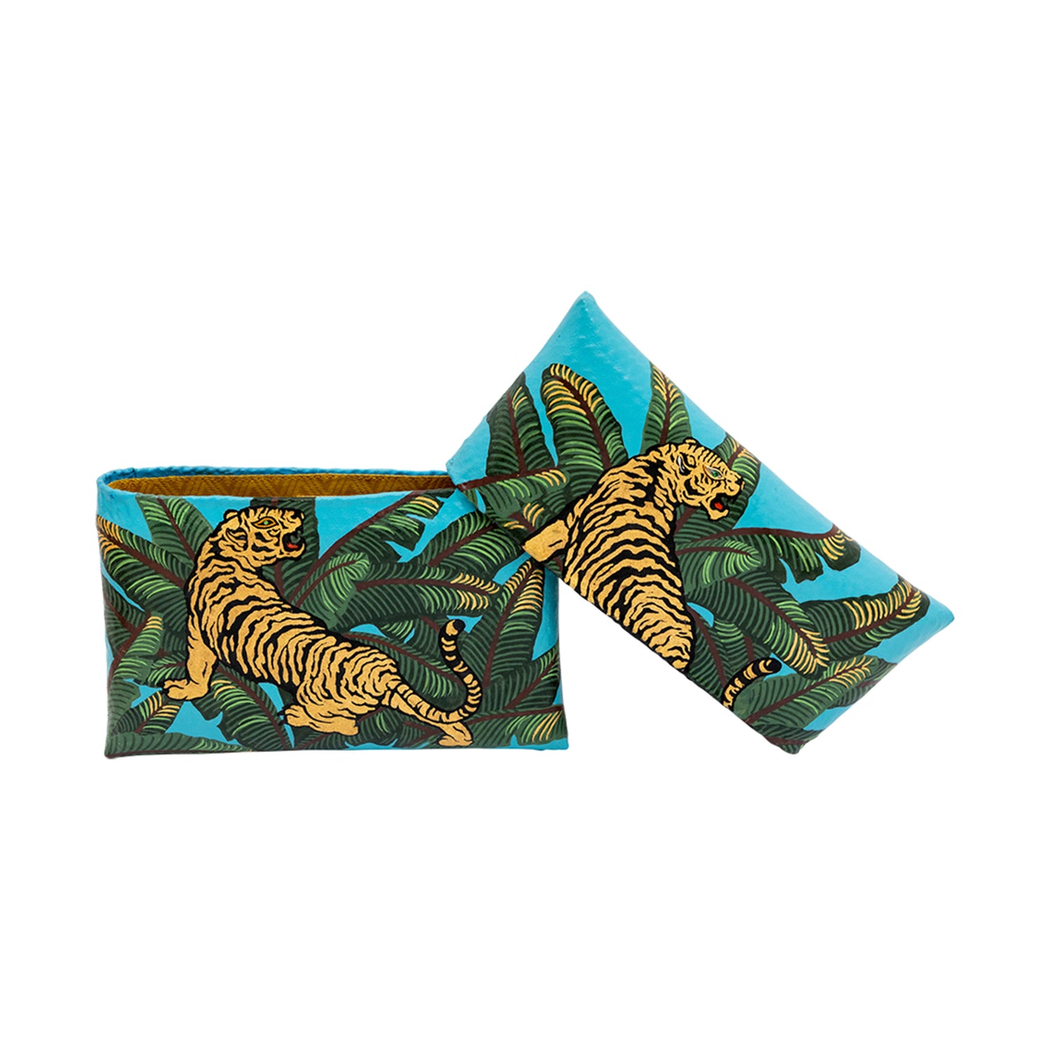 Blue Jungle Tiger Clutch