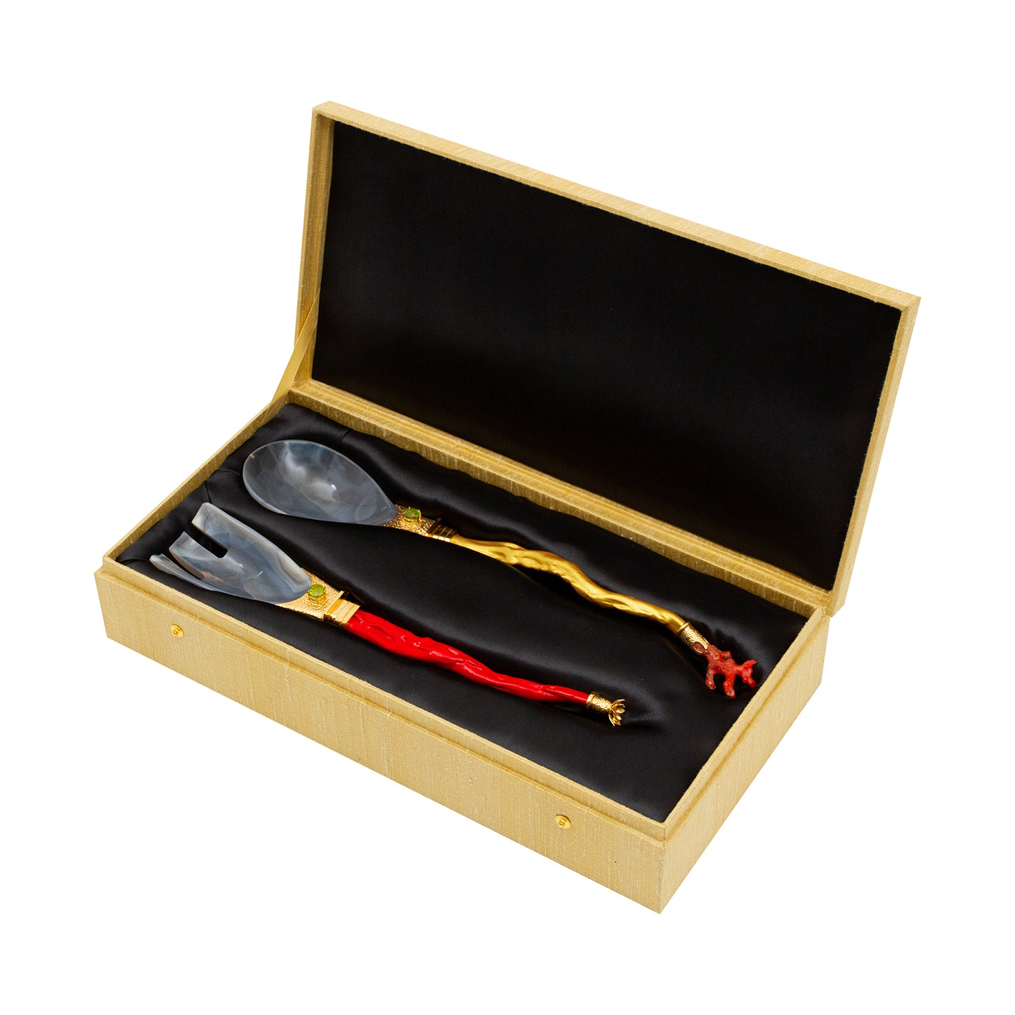 Agate Spoon and Fork Salad Set