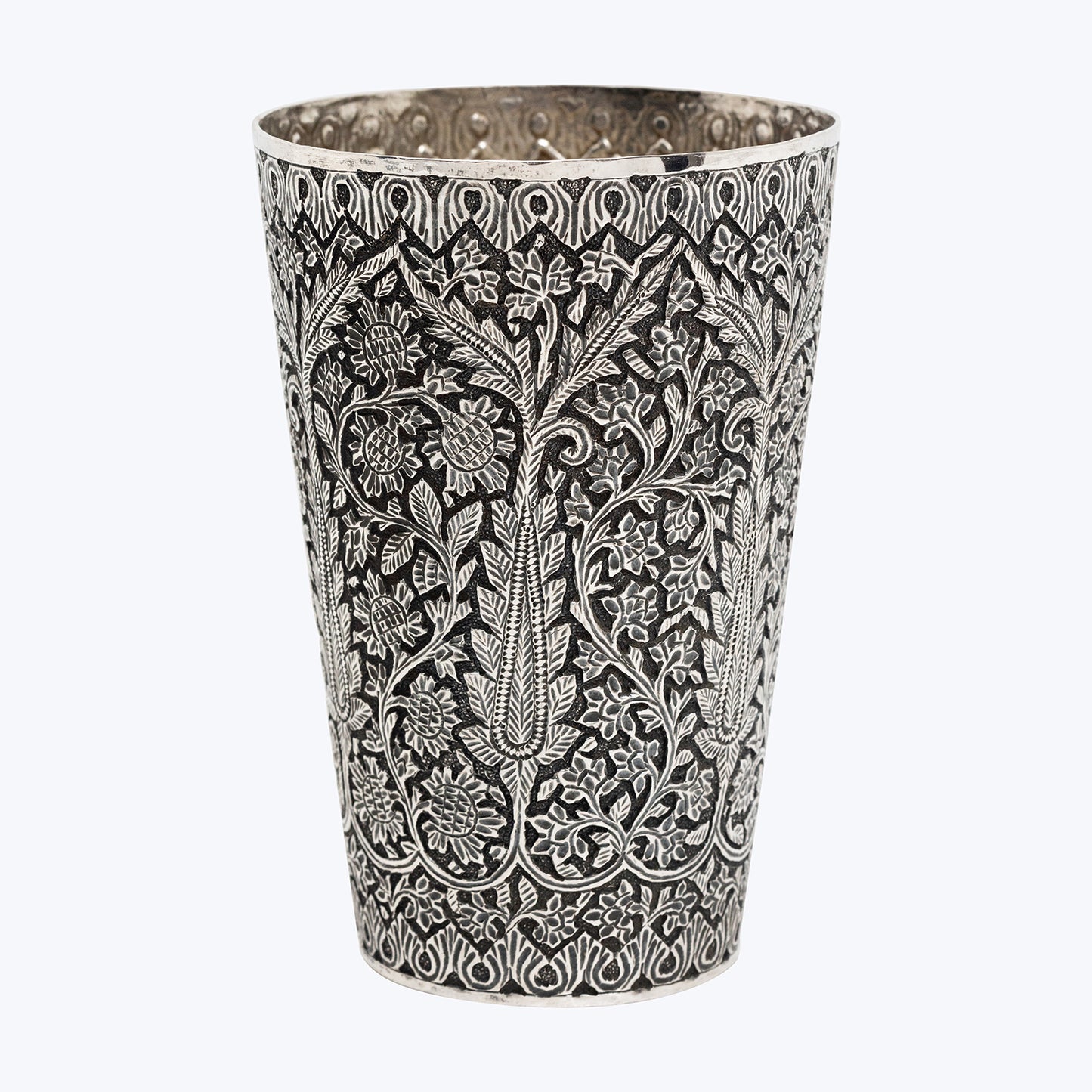 Antique Indian Kashmir Silver Glass (Circa 1880-1900)