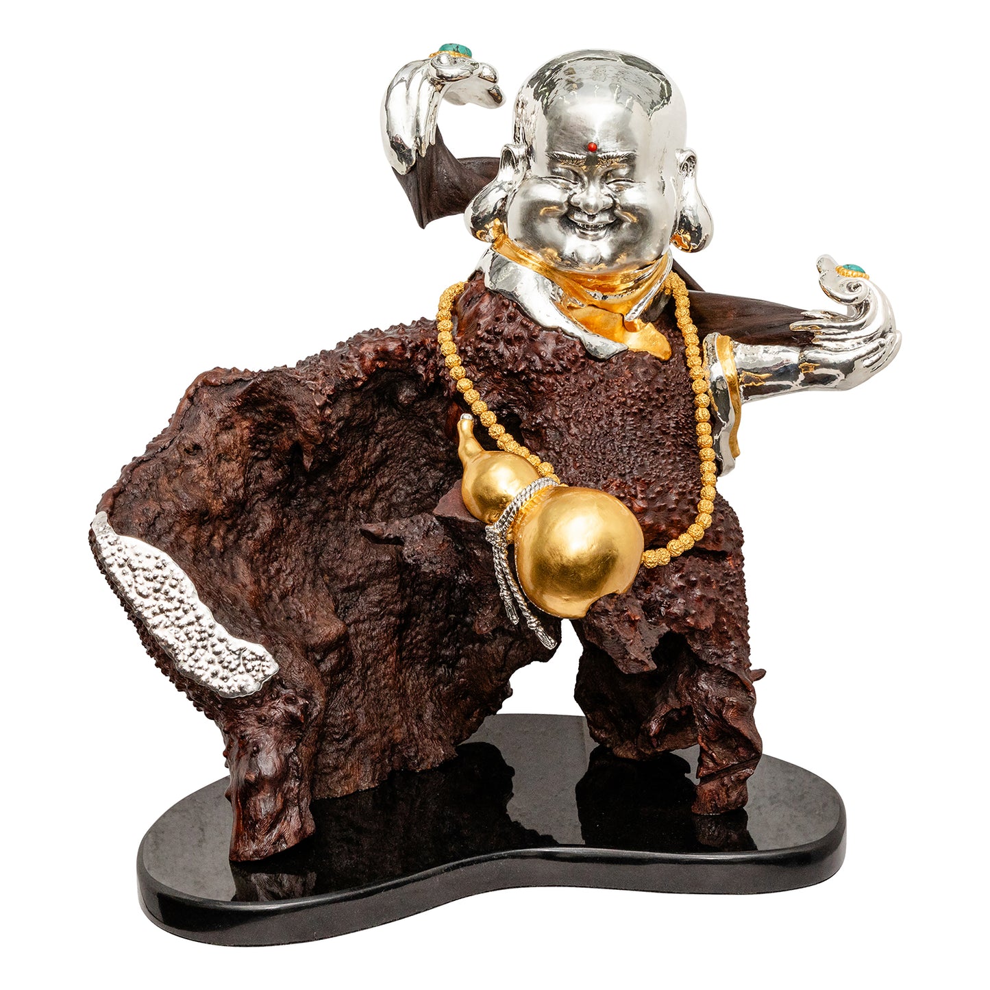 Happy Monk with Gourd and Holder