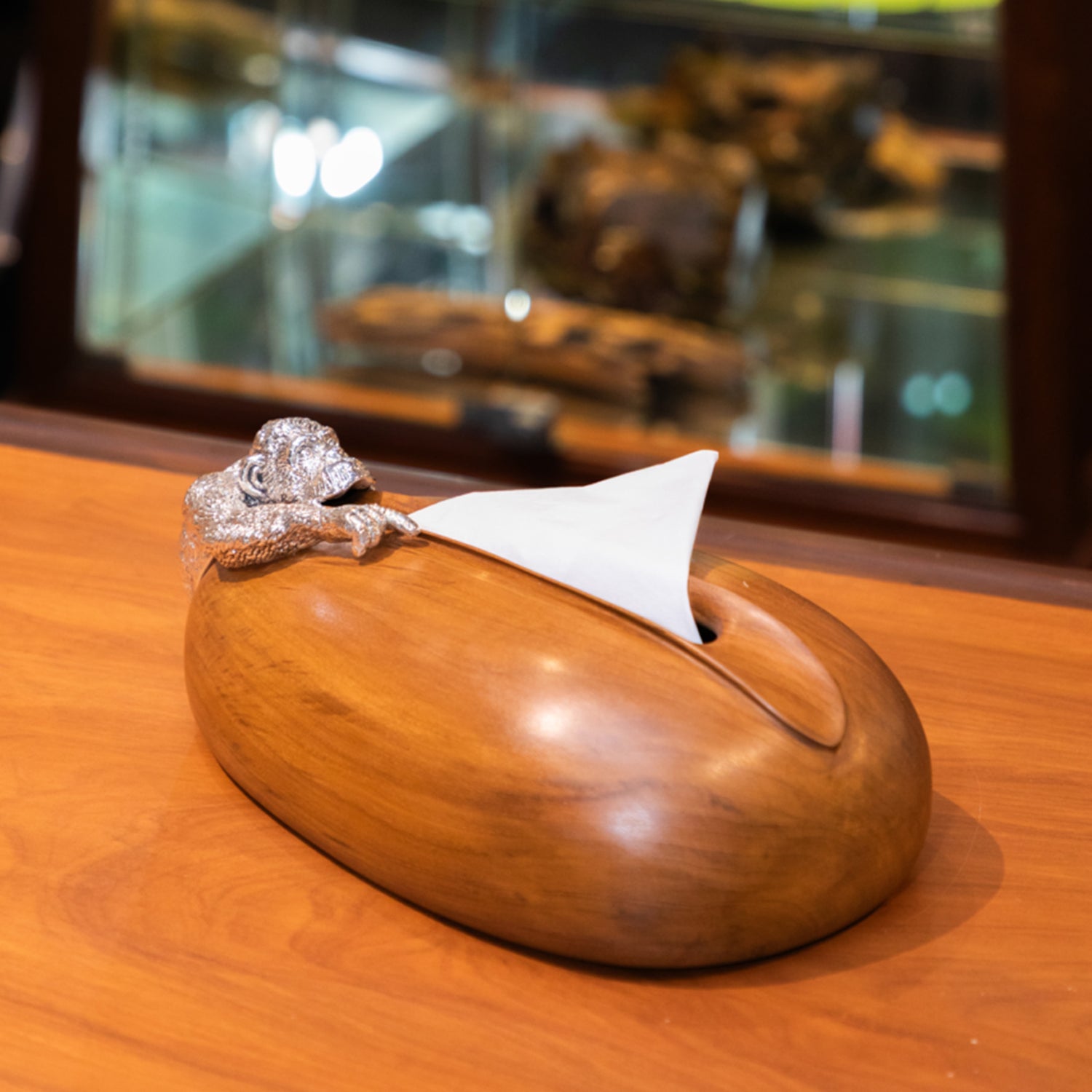 Tissue Box with Chimpanzee