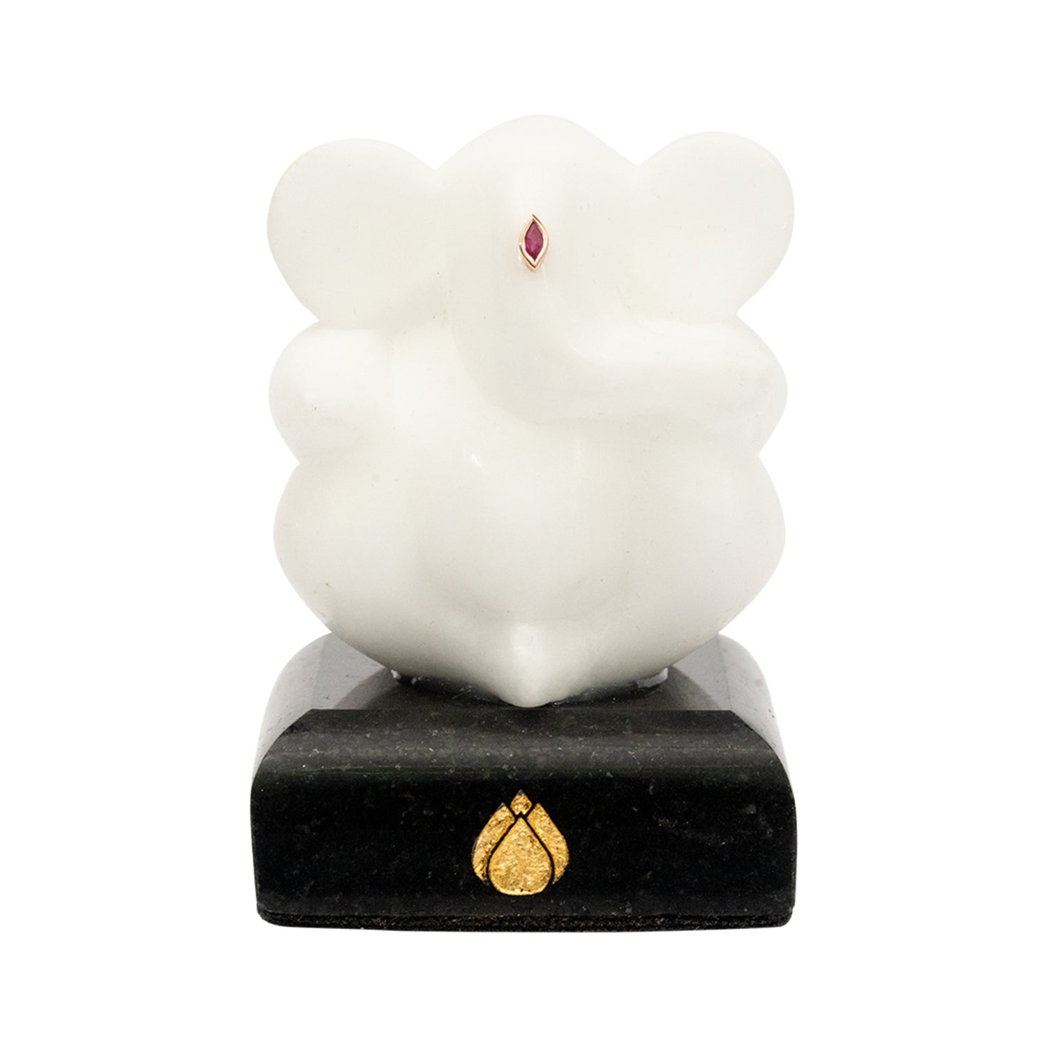 Blessings of Prosperity – White Marble Ganesha