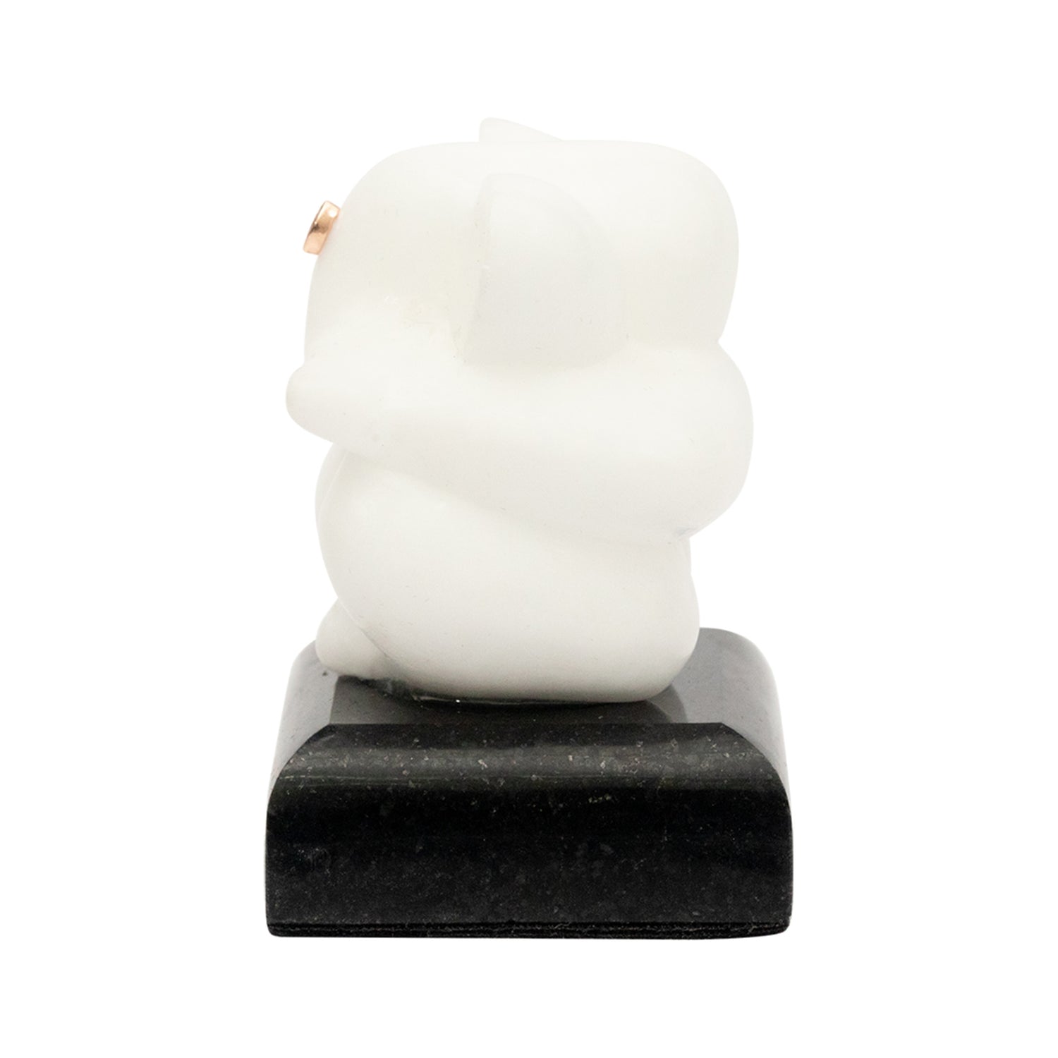 Blessings of Prosperity – White Marble Ganesha