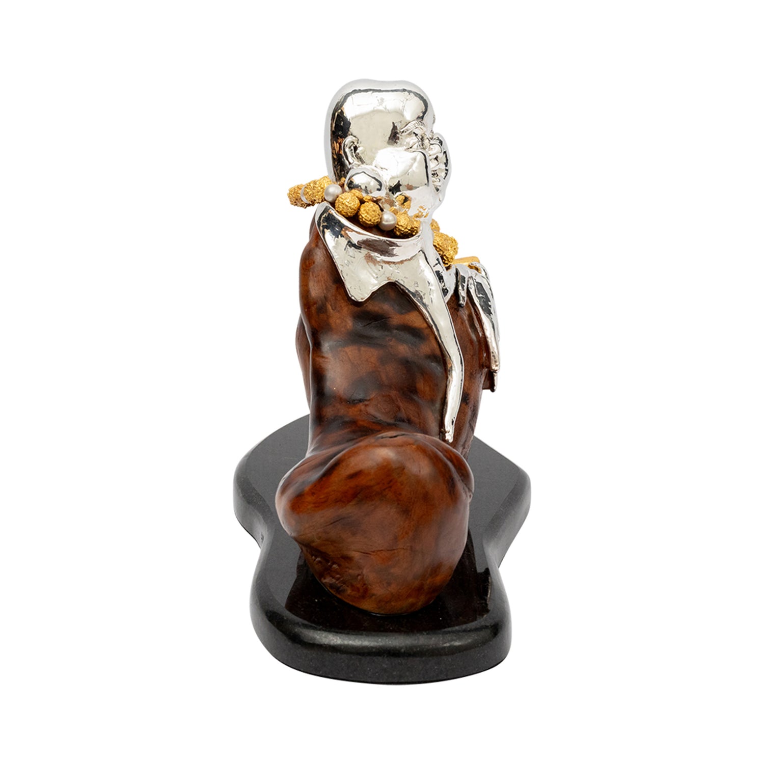 Burl Wood Happy Monk with Book