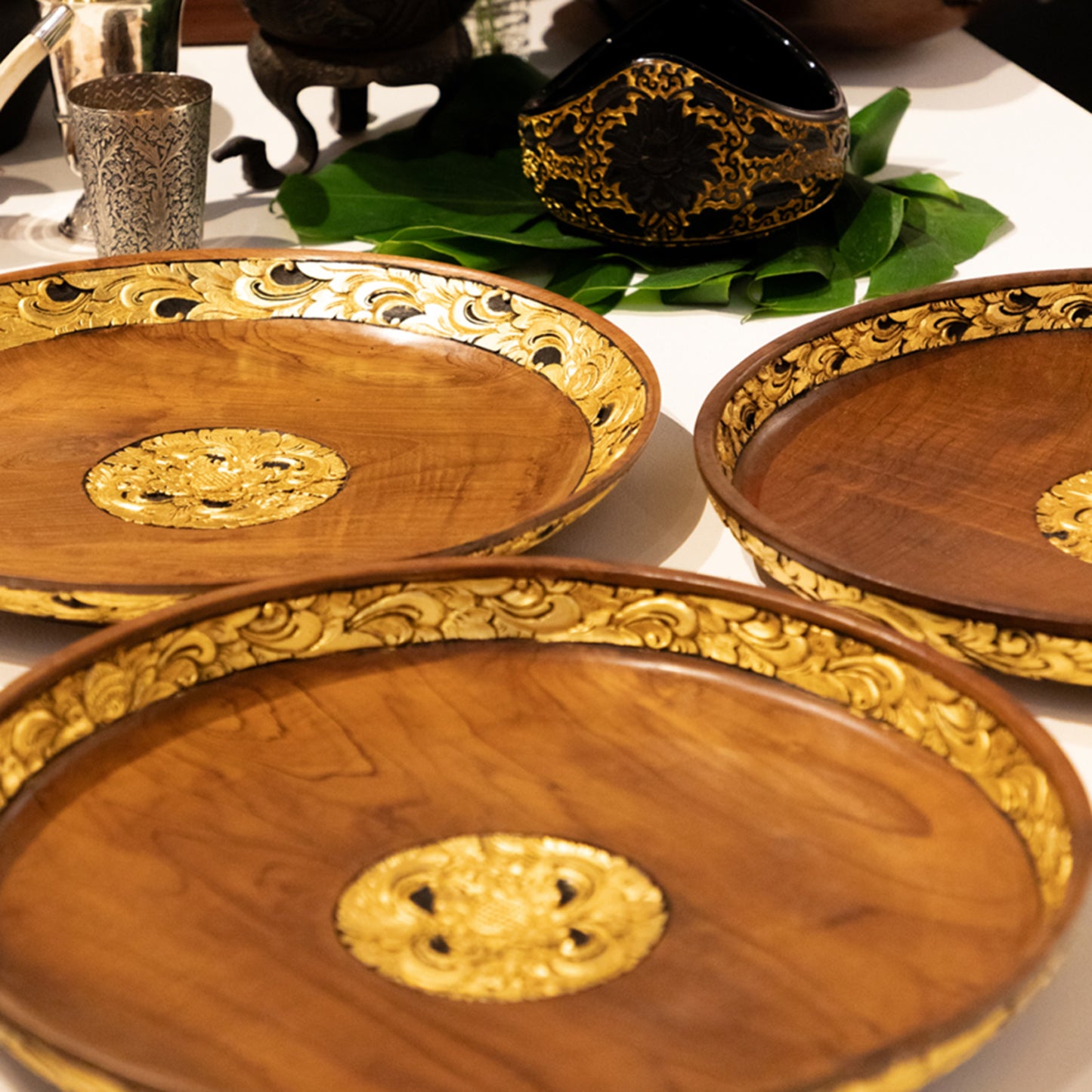 Hand-carved Teak Tray