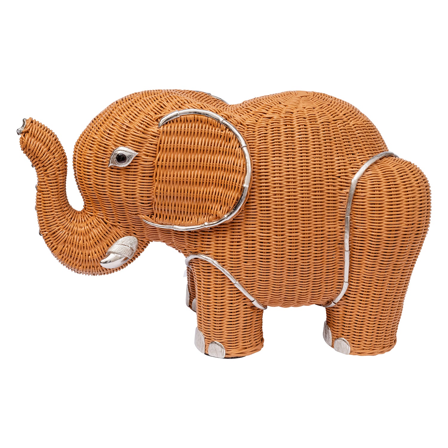 Woven Rattan Elephant Stool
