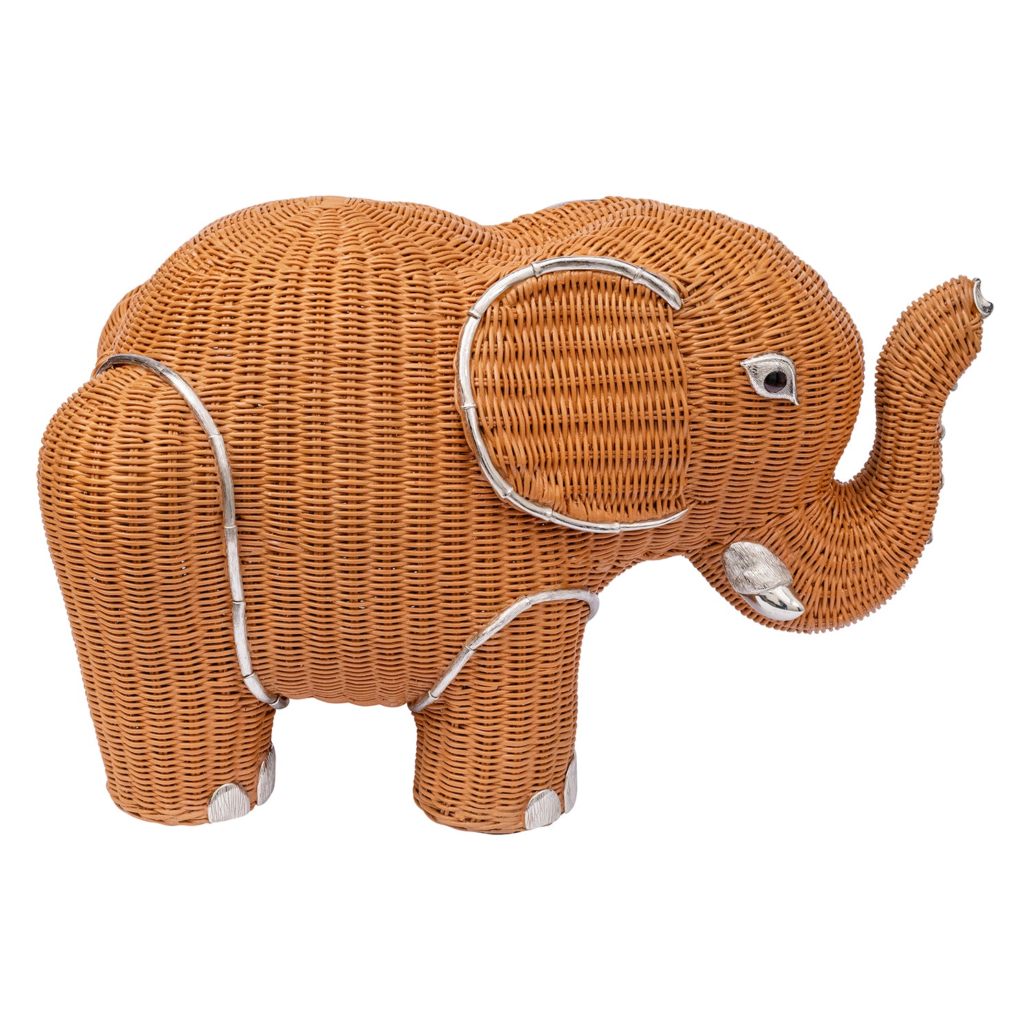 Woven Rattan Elephant Stool