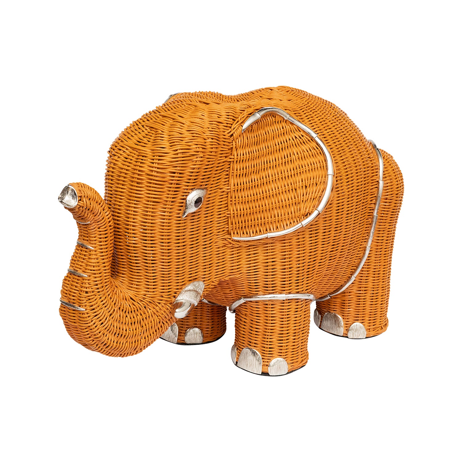 Woven Rattan Elephant Stool