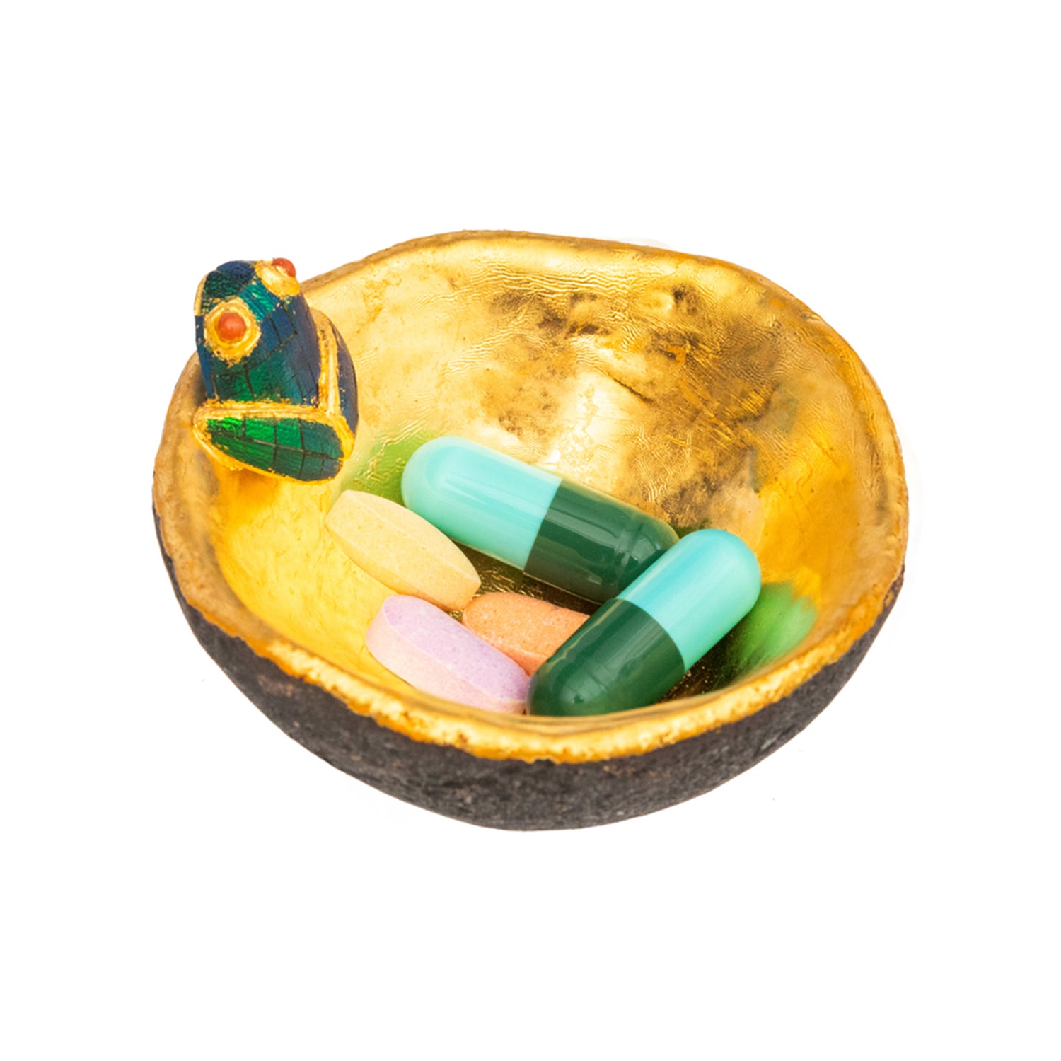 Stone Bowl with Scarab Frog