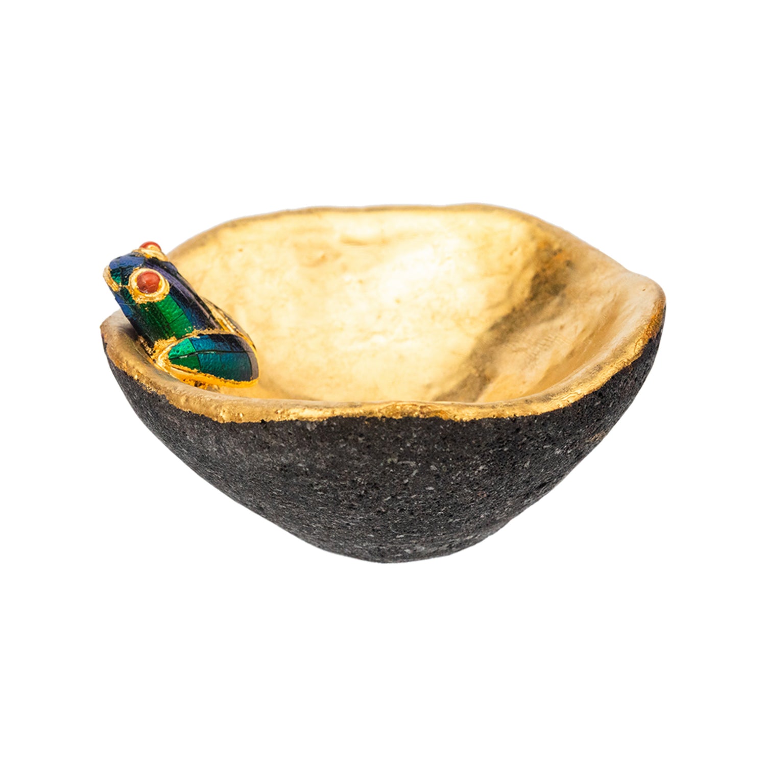 Stone Bowl with Scarab Frog