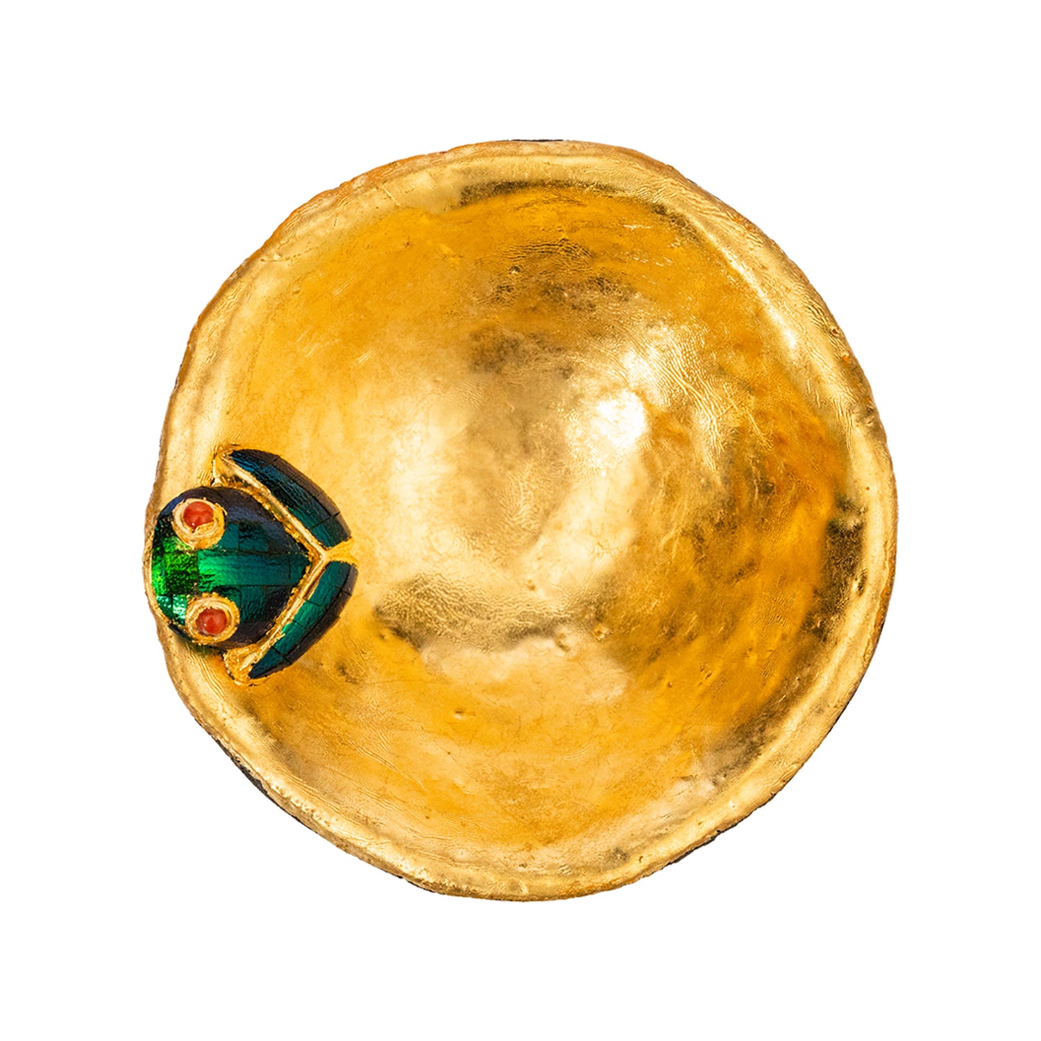 Stone Bowl with Scarab Frog