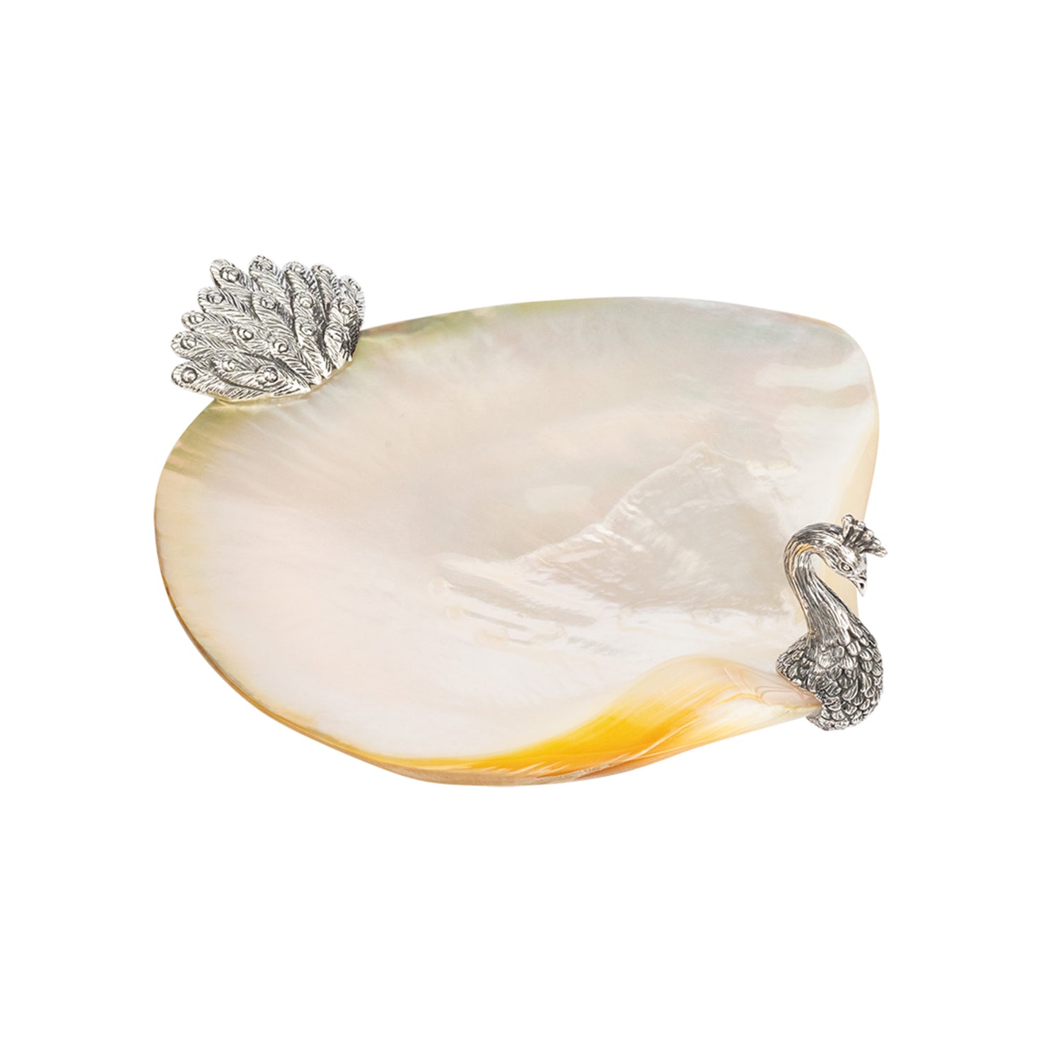 Mother of Pearl Plate with Peacock