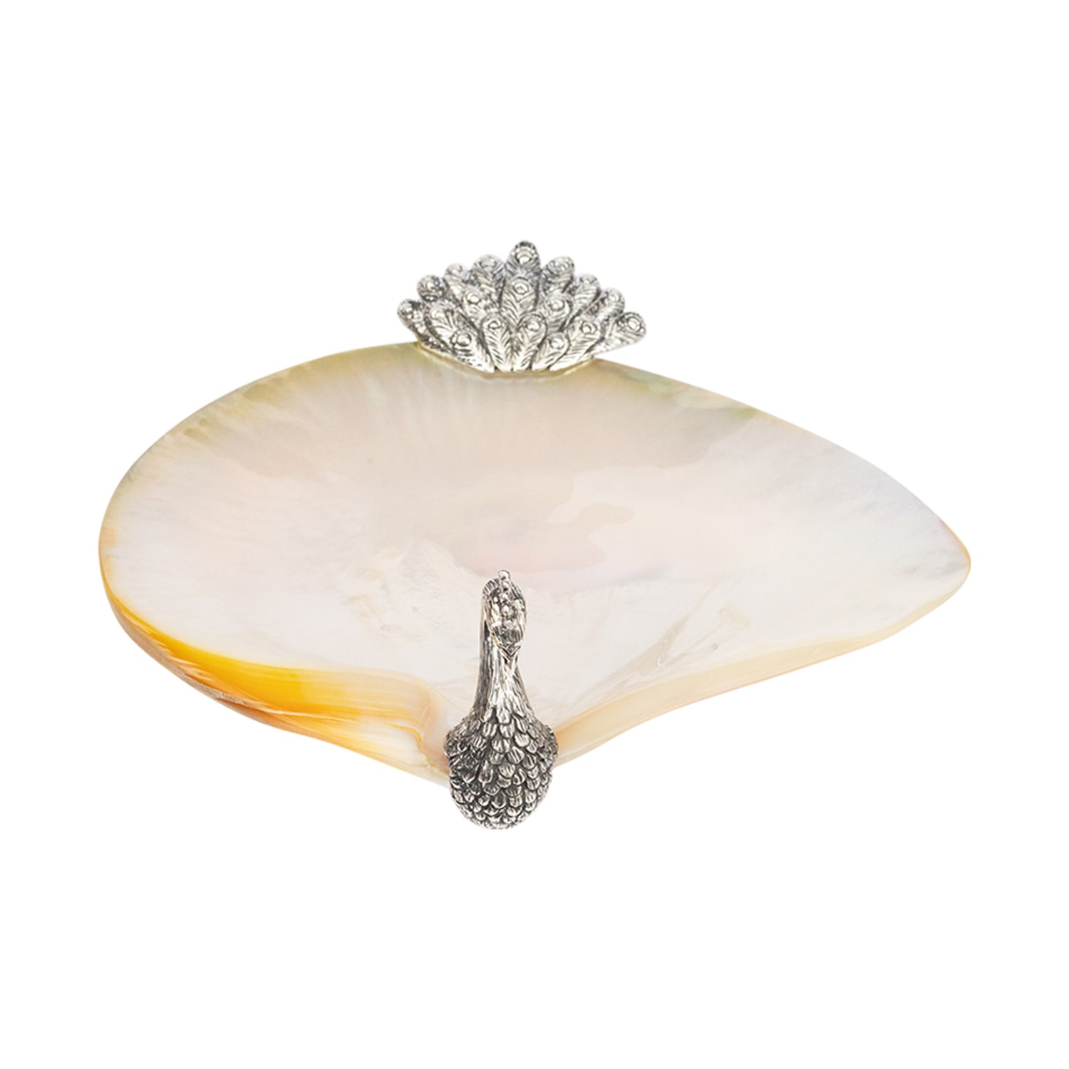 Mother of Pearl Plate with Peacock