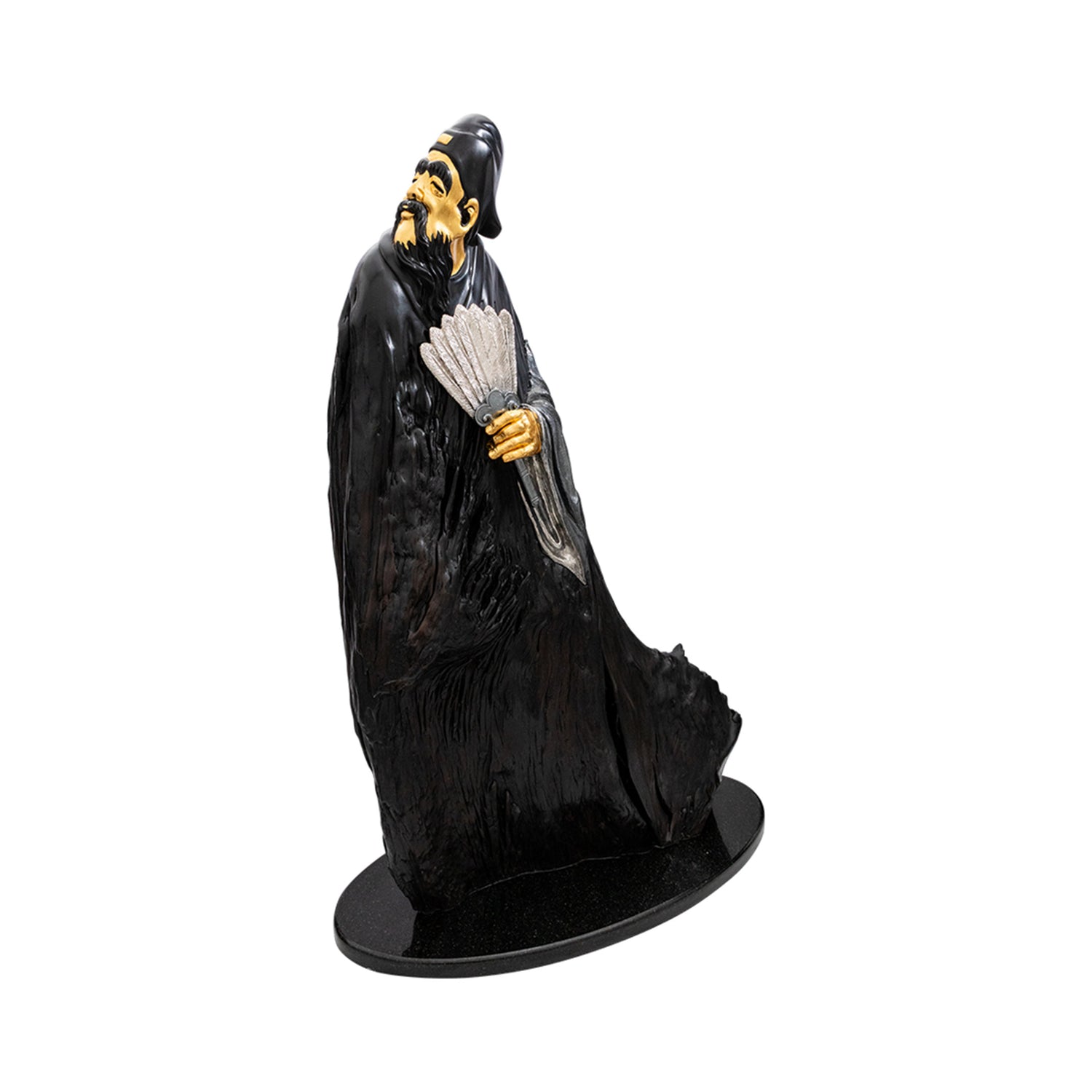 Carved Ebony Zhuge Liang Sculpture