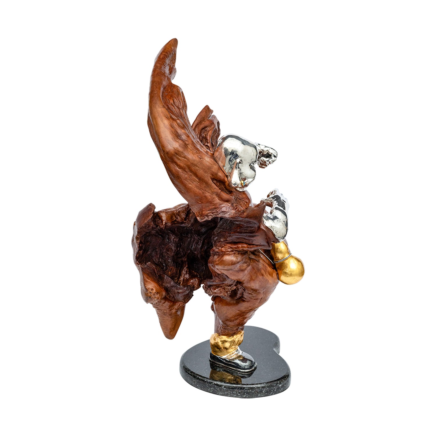 Happy Monk Sculpture with a Gourd