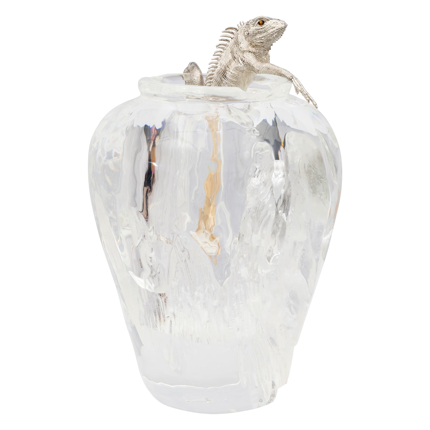 Morning Mist and Silver-Lit Vase with Iguana