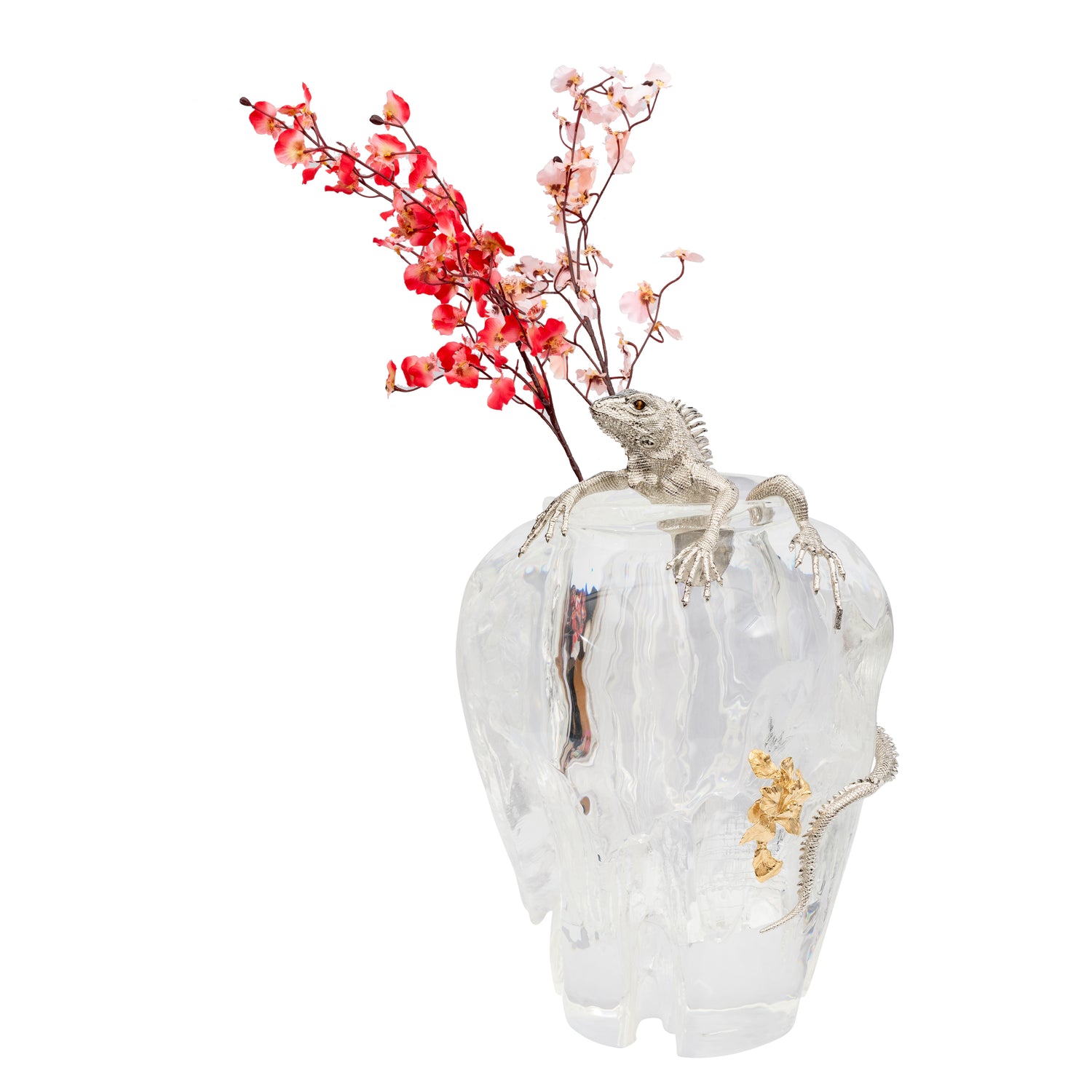 Morning Mist and Silver-Lit Vase with Iguana