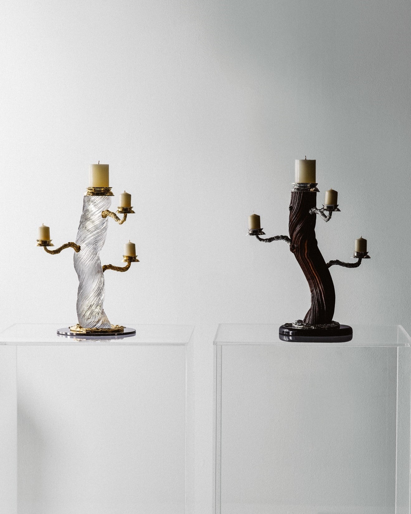 Frosted Liana Candle Holder