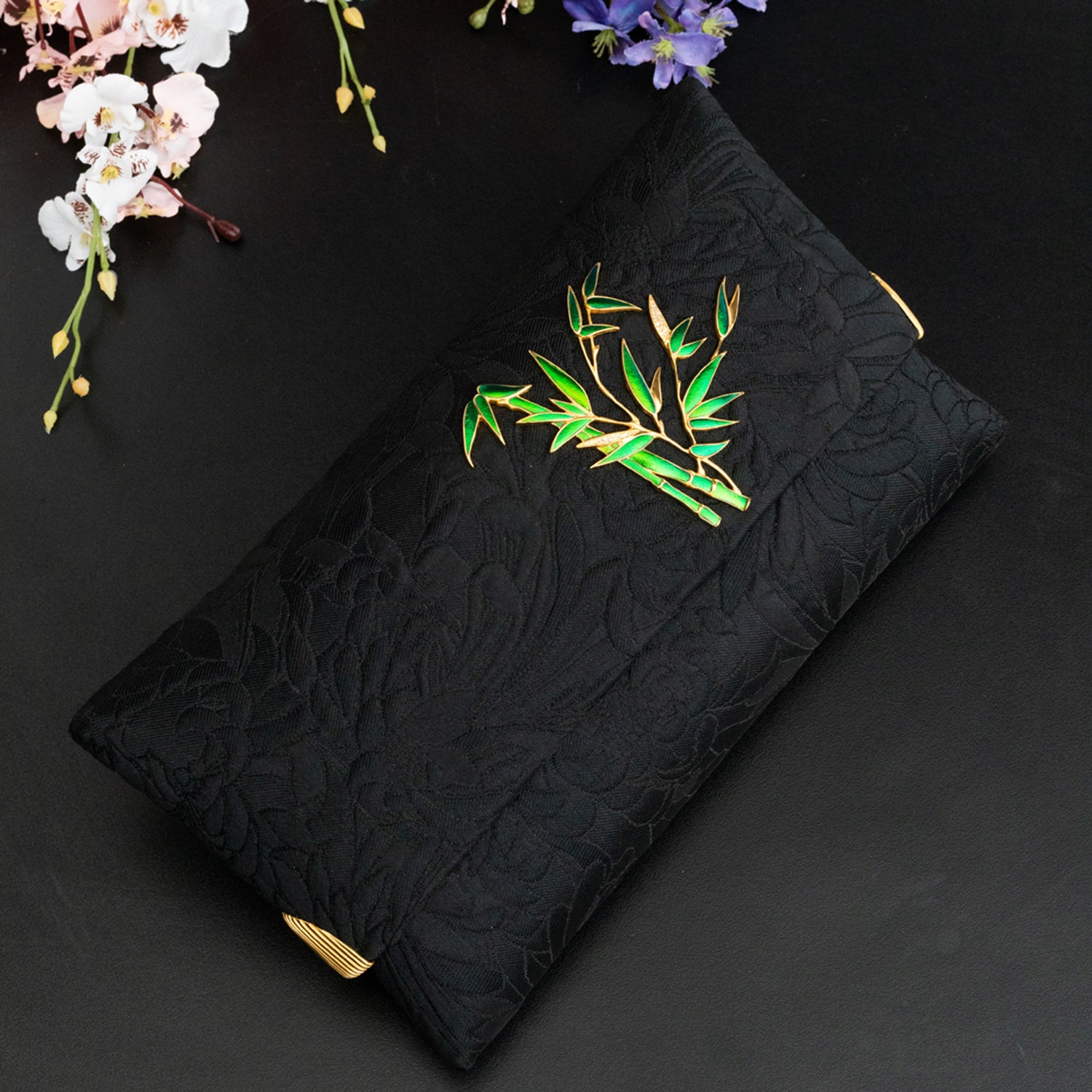 Scarab & Silk Garden Bamboo Clutch