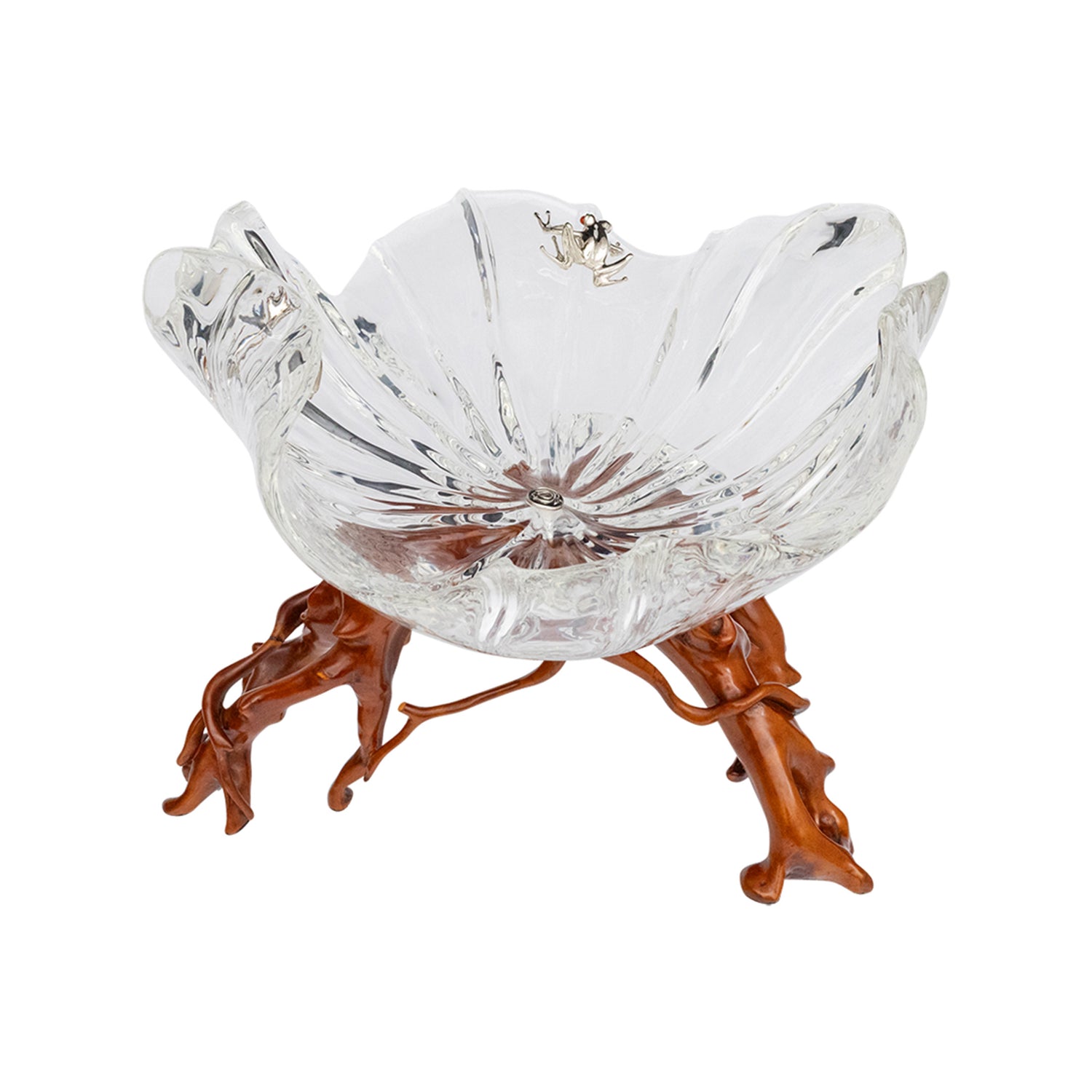 Frosted Leaf and Moonlit Frog Bowl