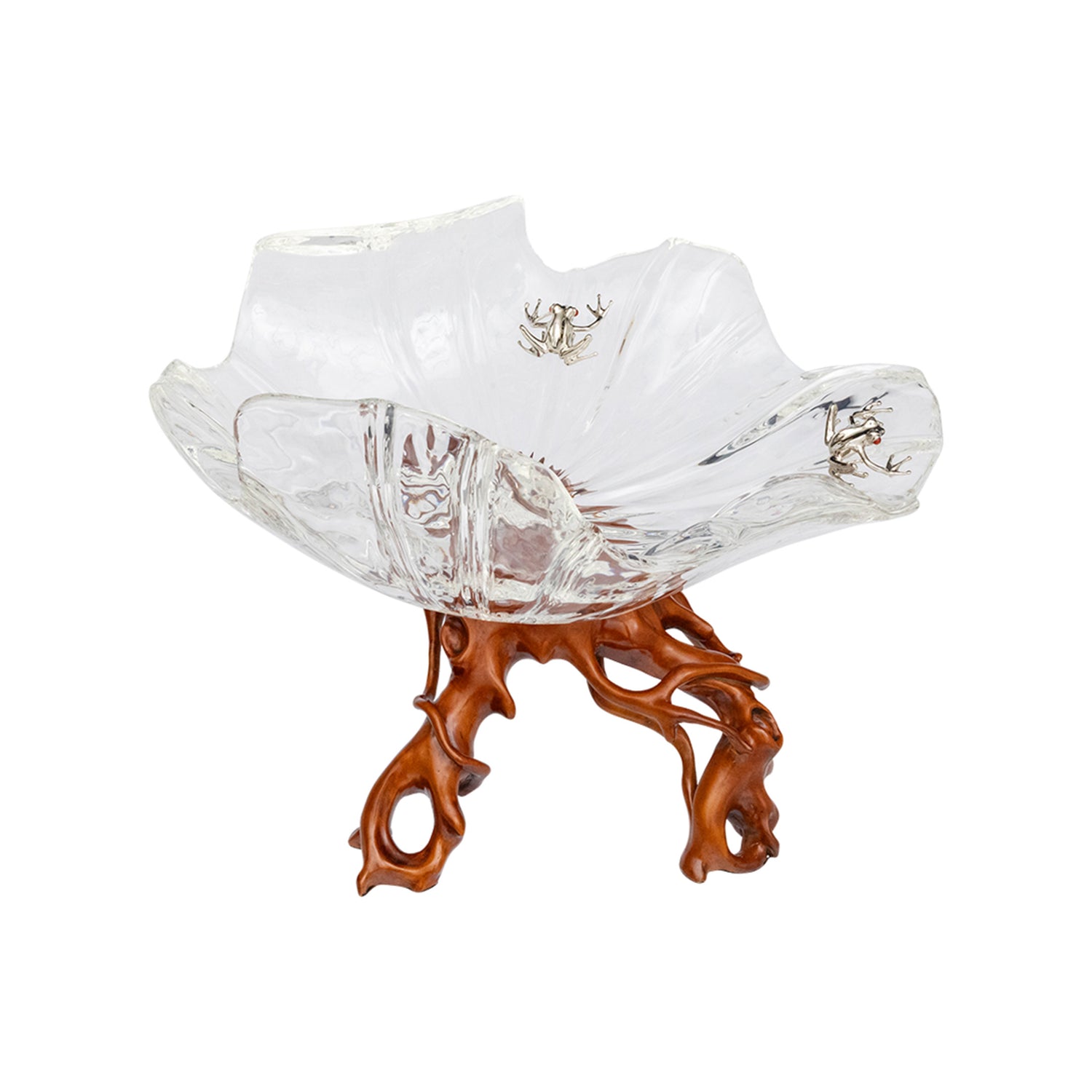 Frosted Leaf and Moonlit Frog Bowl
