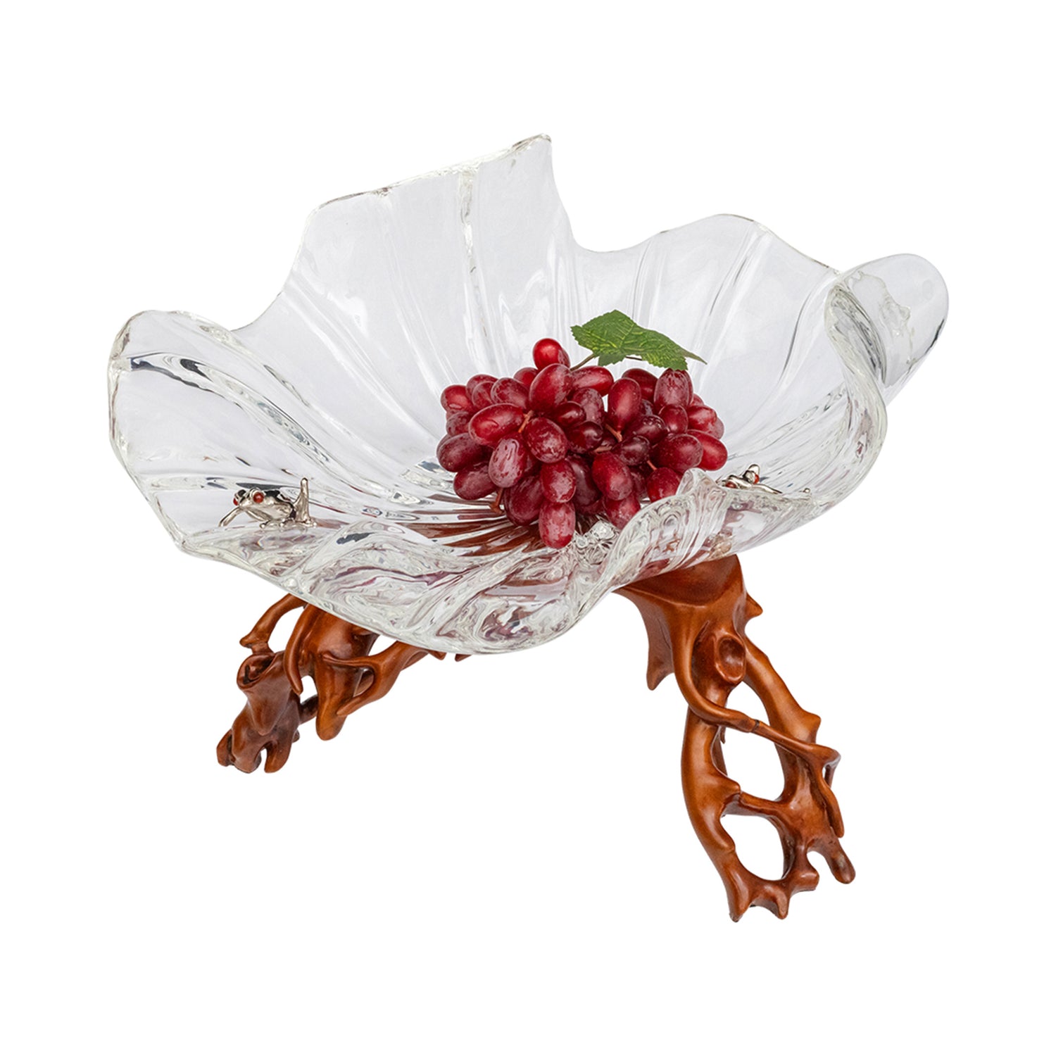Frosted Leaf and Moonlit Frog Bowl