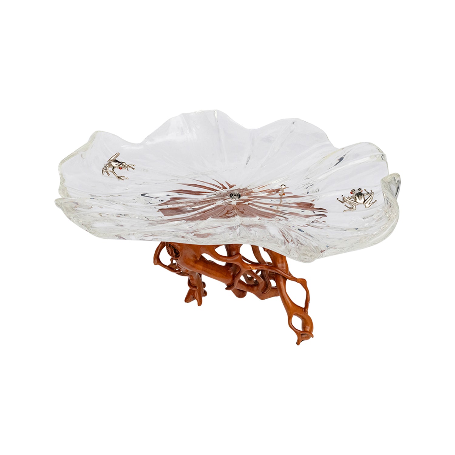 Frosted Leaf and Moonlit Frog Bowl