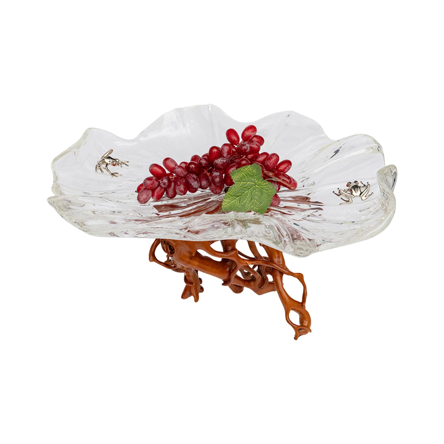 Frosted Leaf and Moonlit Frog Bowl