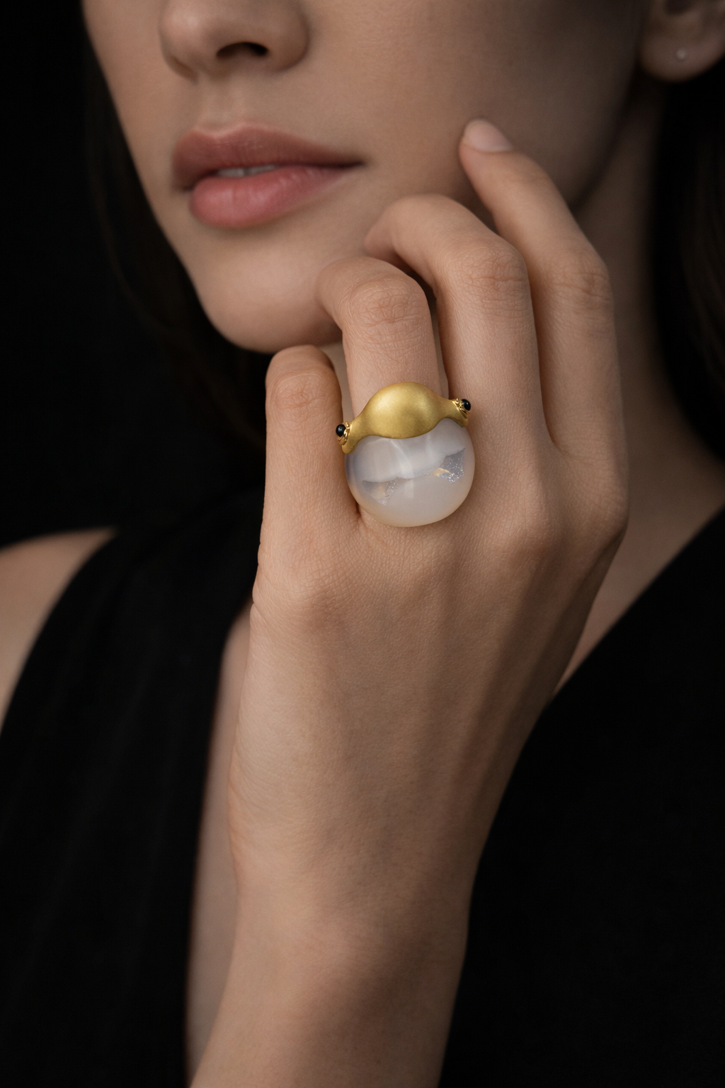 Dolphin Agate Ring