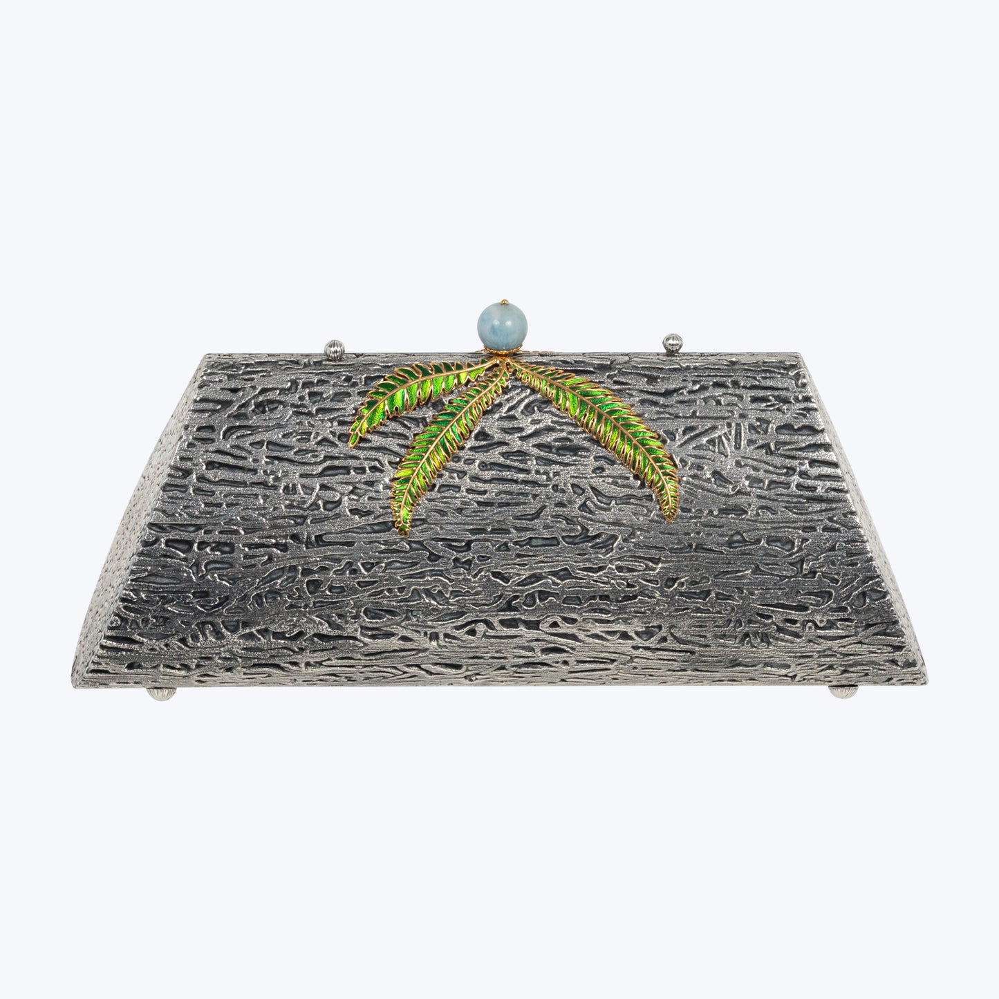 Silver Fern Clutch with Scarab