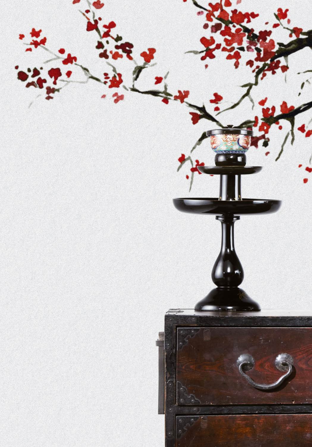 Exceptional Japanese Lacquered Tray Set