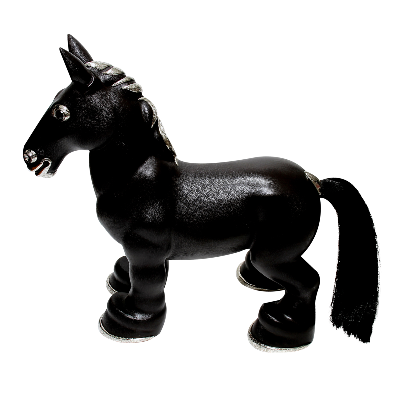 Brown leather Horse stool